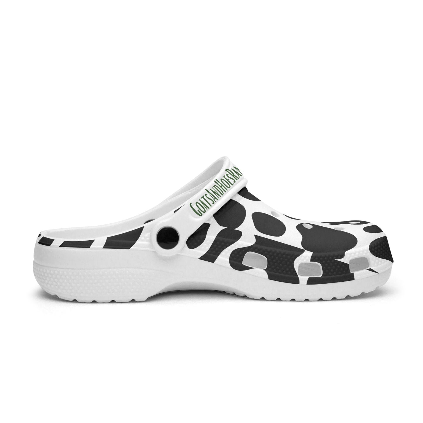 Cow Print Hoeing Ain't Easy Clogs