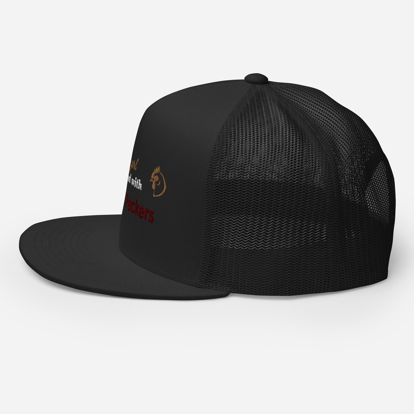 Funny Farming Hat Trucker Cap Just a Girl Obsessed with Peckers Chickens