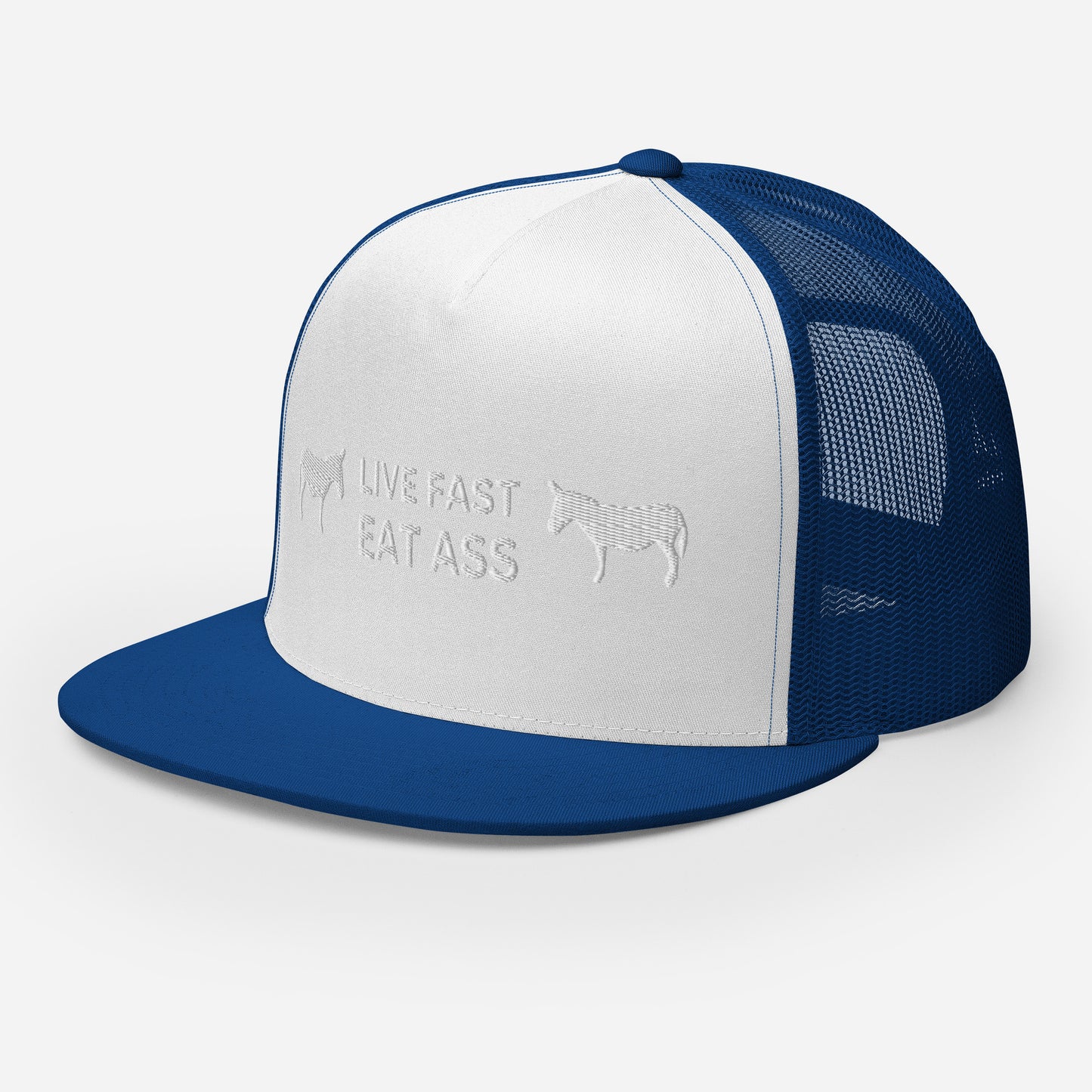 Funny Farming Trucker Cap Hat Live Fast Eat Ass Donkey