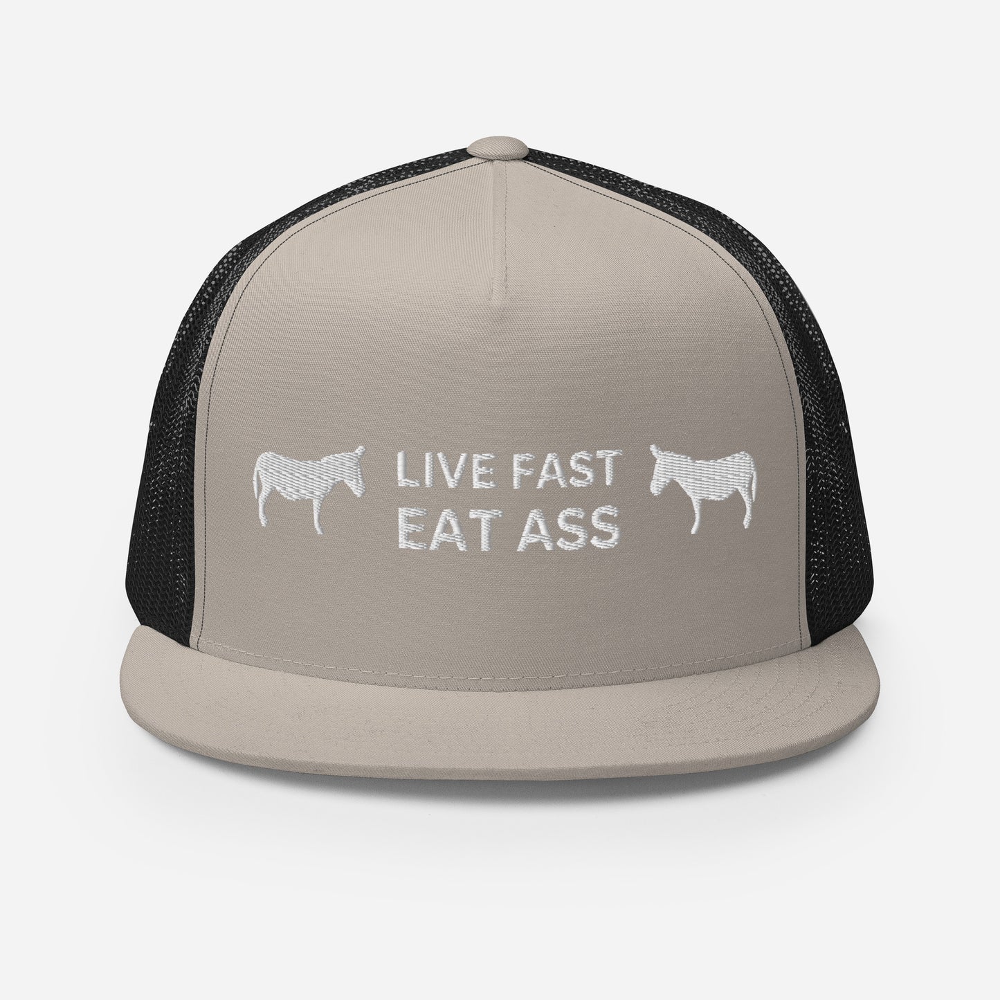 Funny Farming Trucker Cap Hat Live Fast Eat Ass Donkey