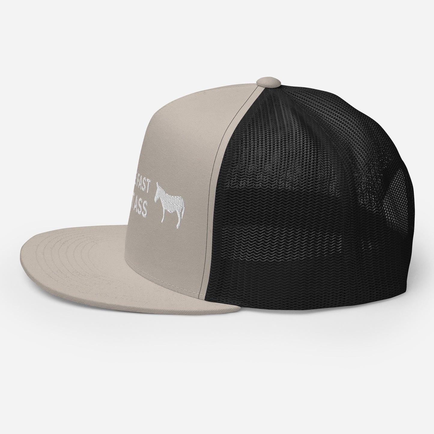 Funny Farming Trucker Cap Hat Live Fast Eat Ass Donkey