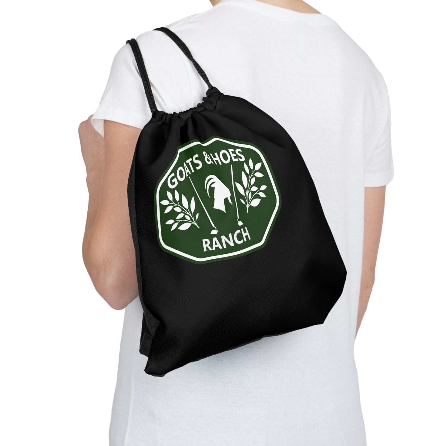 Goats & Hoes Ranch Outdoor Drawstring Bag