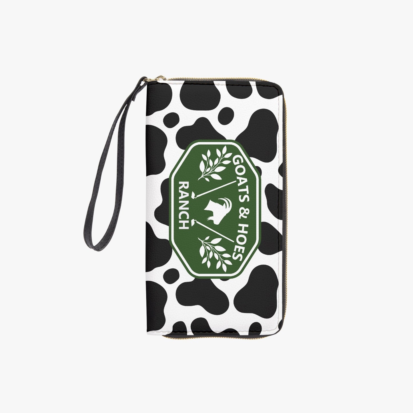 Easily Distracted by Cows Leather Wristlet Clutch Wallet