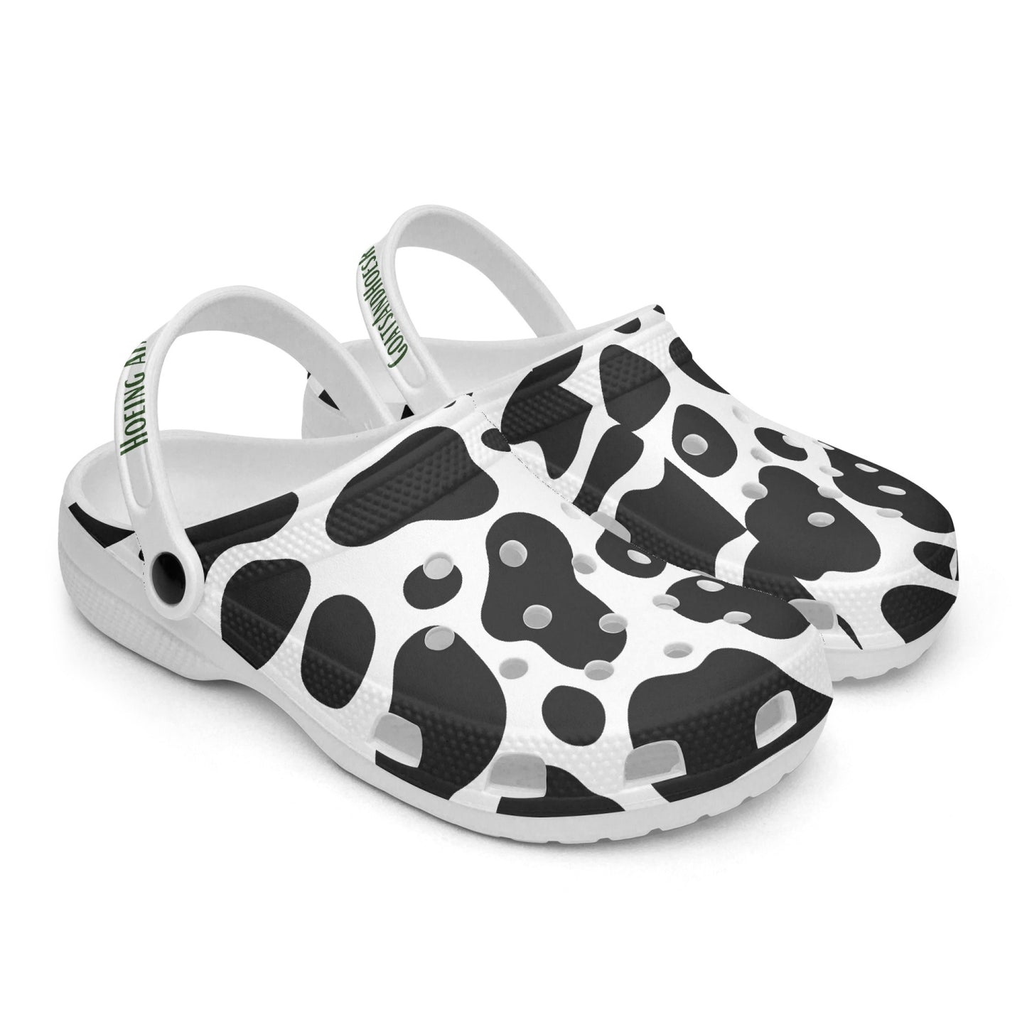 Cow Print Hoeing Ain't Easy Clogs