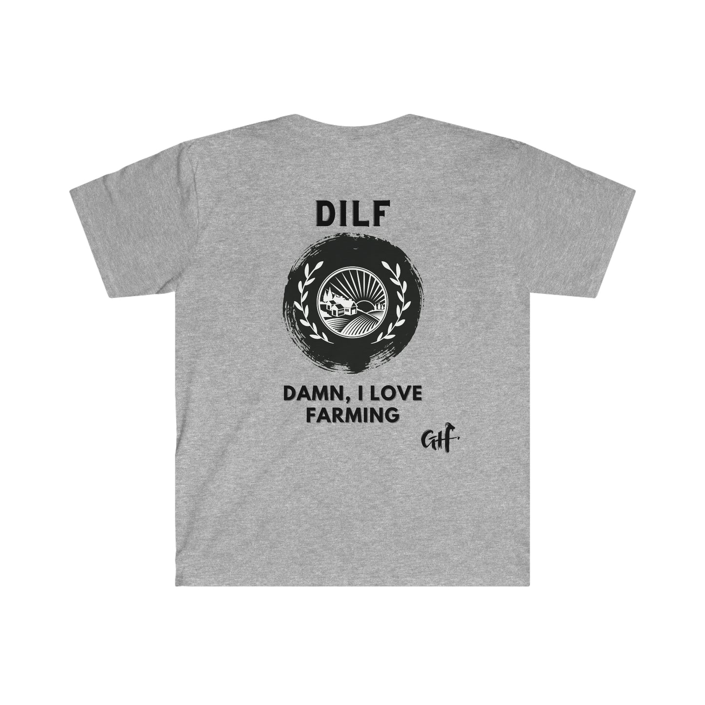 "DILF" One Sided Unisex Softstyle T-Shirt - Printed on Back