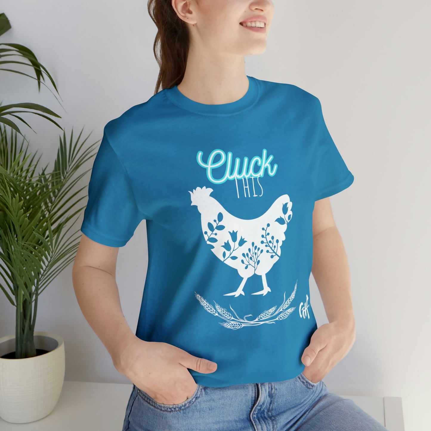 "Cluck This" One Sided Unisex Jersey Short Sleeve Tee - Printed on Front