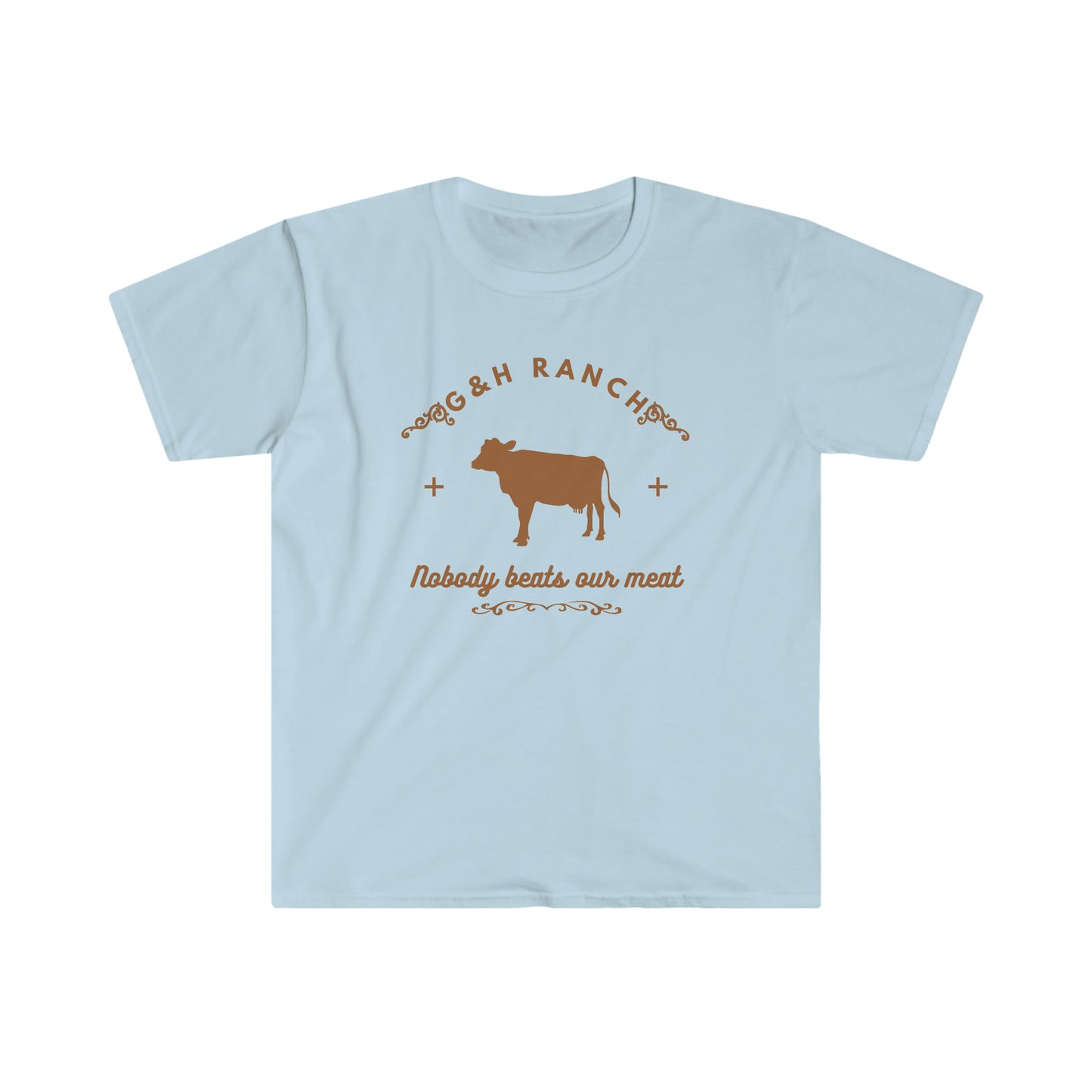 "G & H Meat" One Sided Unisex Softstyle T-Shirt- Printed on Front