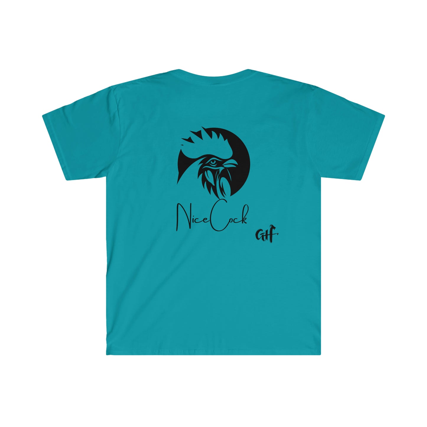 "Nice Cock" Rooster Two Sided Unisex Softstyle T-Shirt