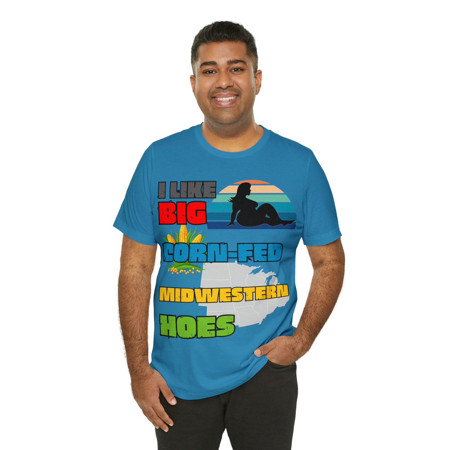 Midwestern Hoes One Sided Unisex Jersey Short Sleeve Tee (Printed on front)