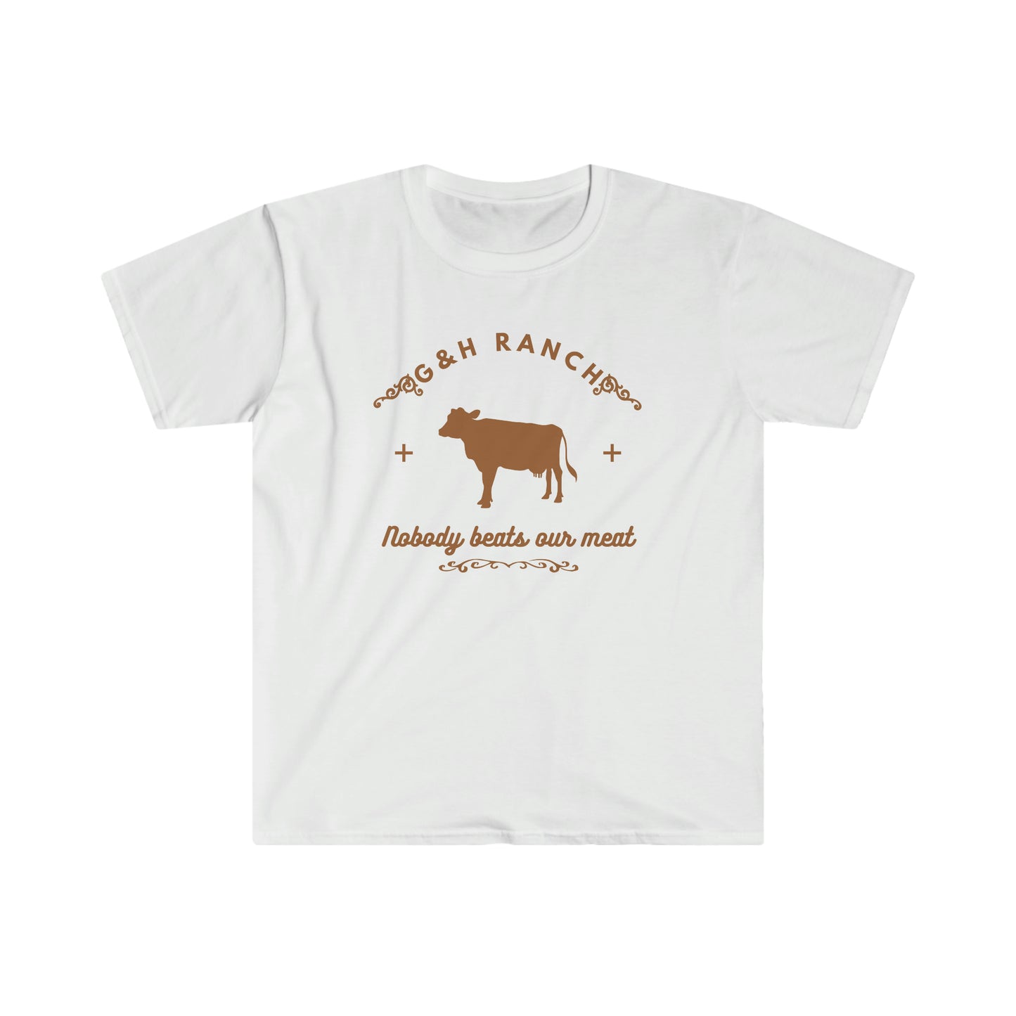 "G & H Meat" One Sided Unisex Softstyle T-Shirt- Printed on Front
