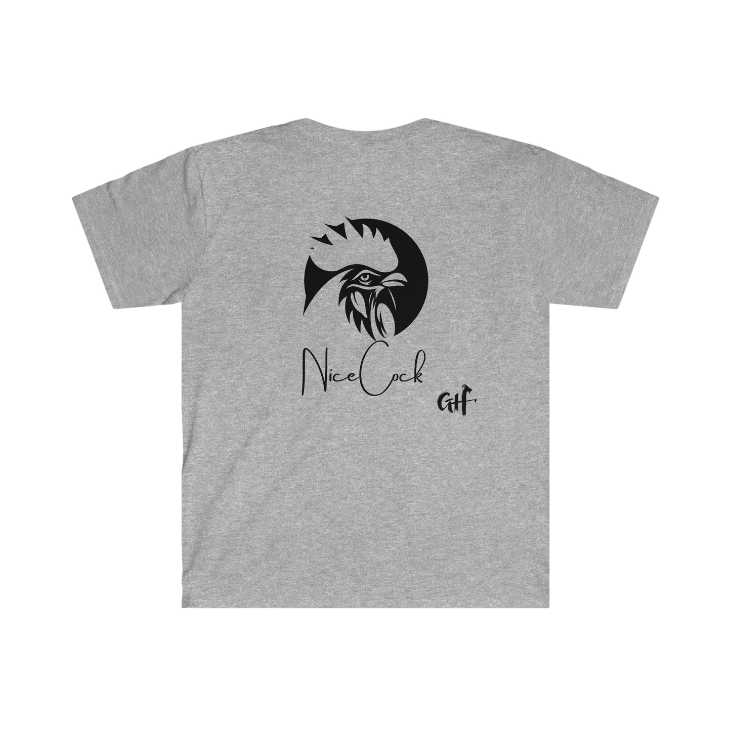 "Nice Cock" Rooster Two Sided Unisex Softstyle T-Shirt