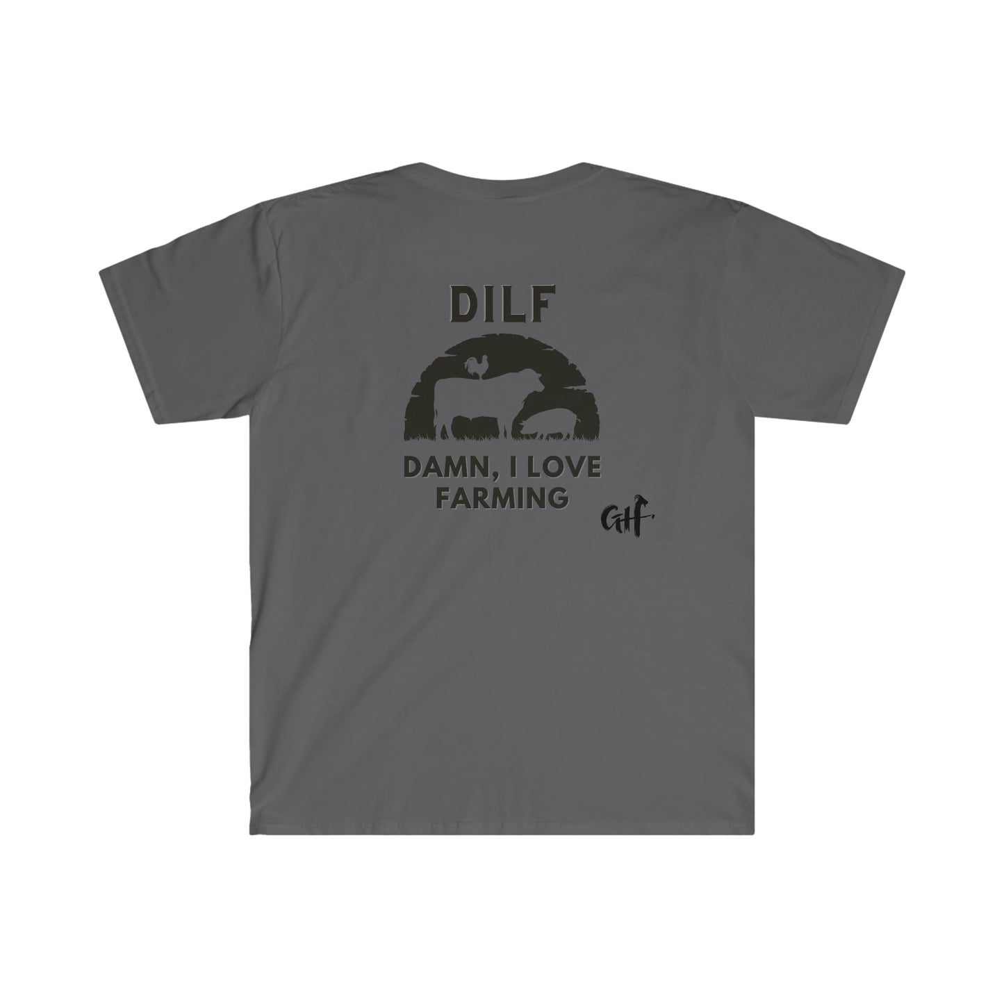"DILF V2" One Sided Unisex Softstyle T-Shirt - Printed on Back