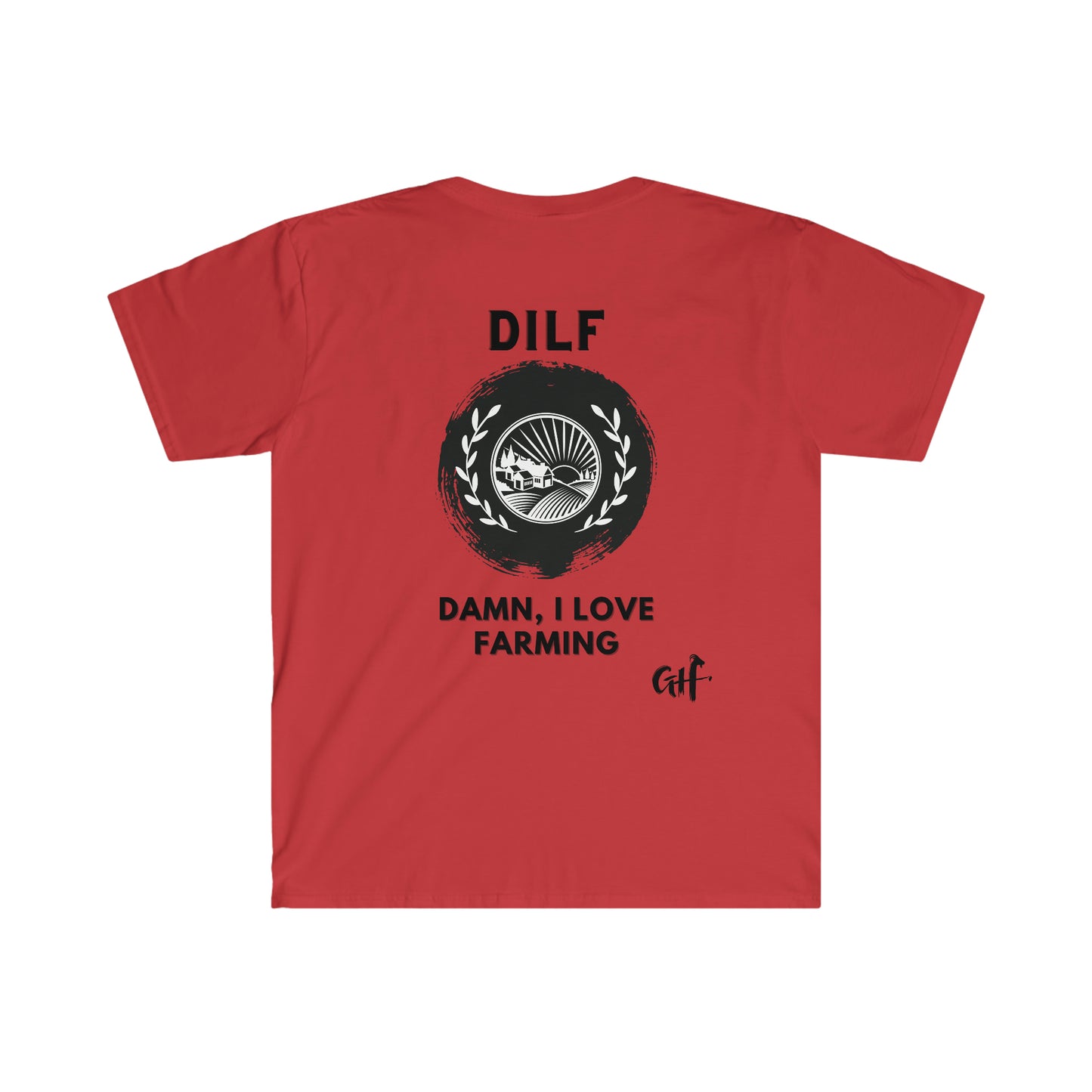 "DILF" One Sided Unisex Softstyle T-Shirt - Printed on Back