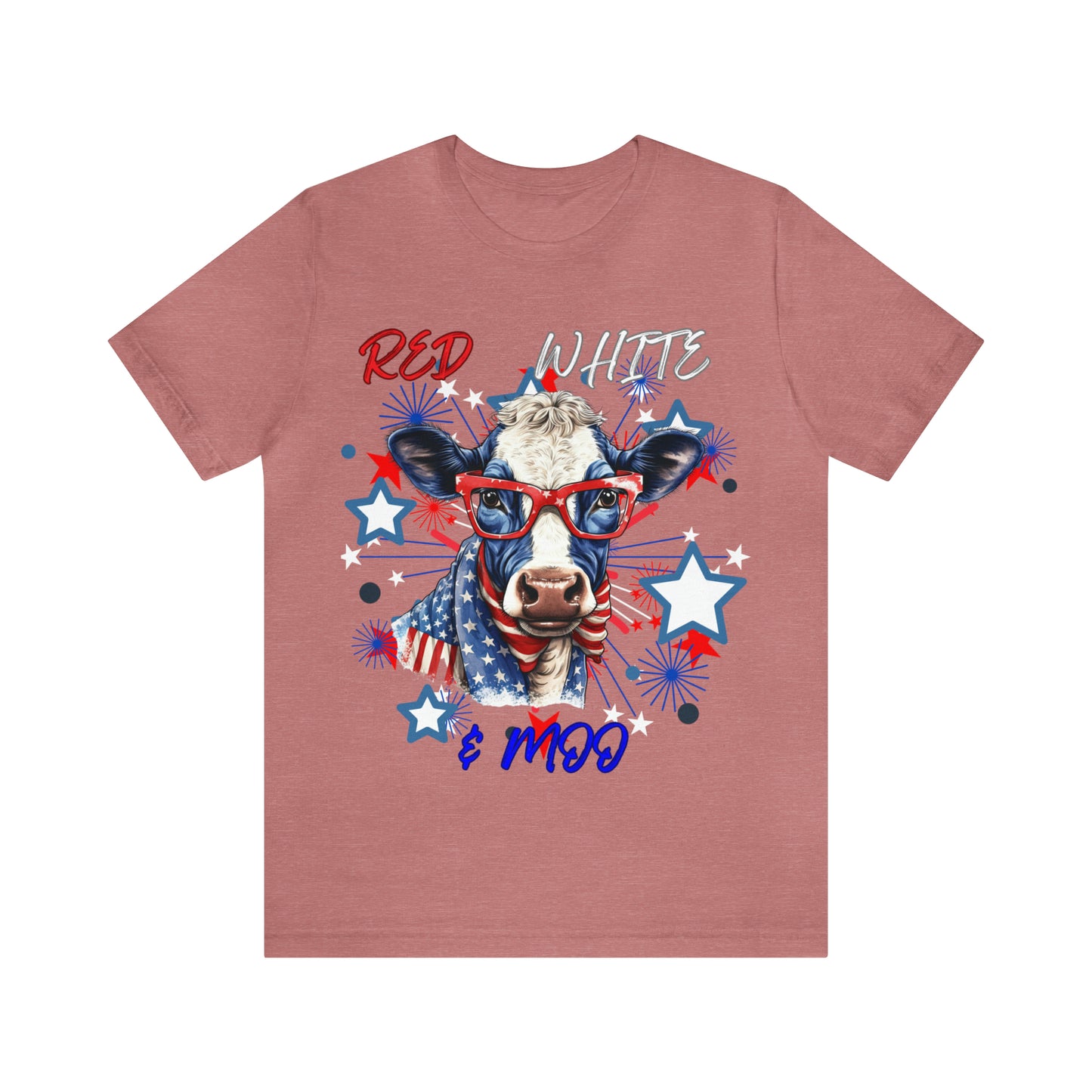 Red White & Moo One Sided Unisex Jersey Short Sleeve Tee (Printed on front)