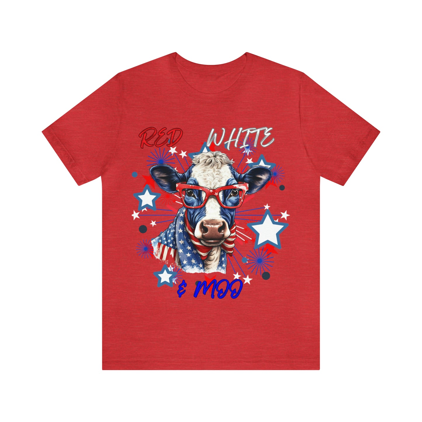 Red White & Moo One Sided Unisex Jersey Short Sleeve Tee (Printed on front)