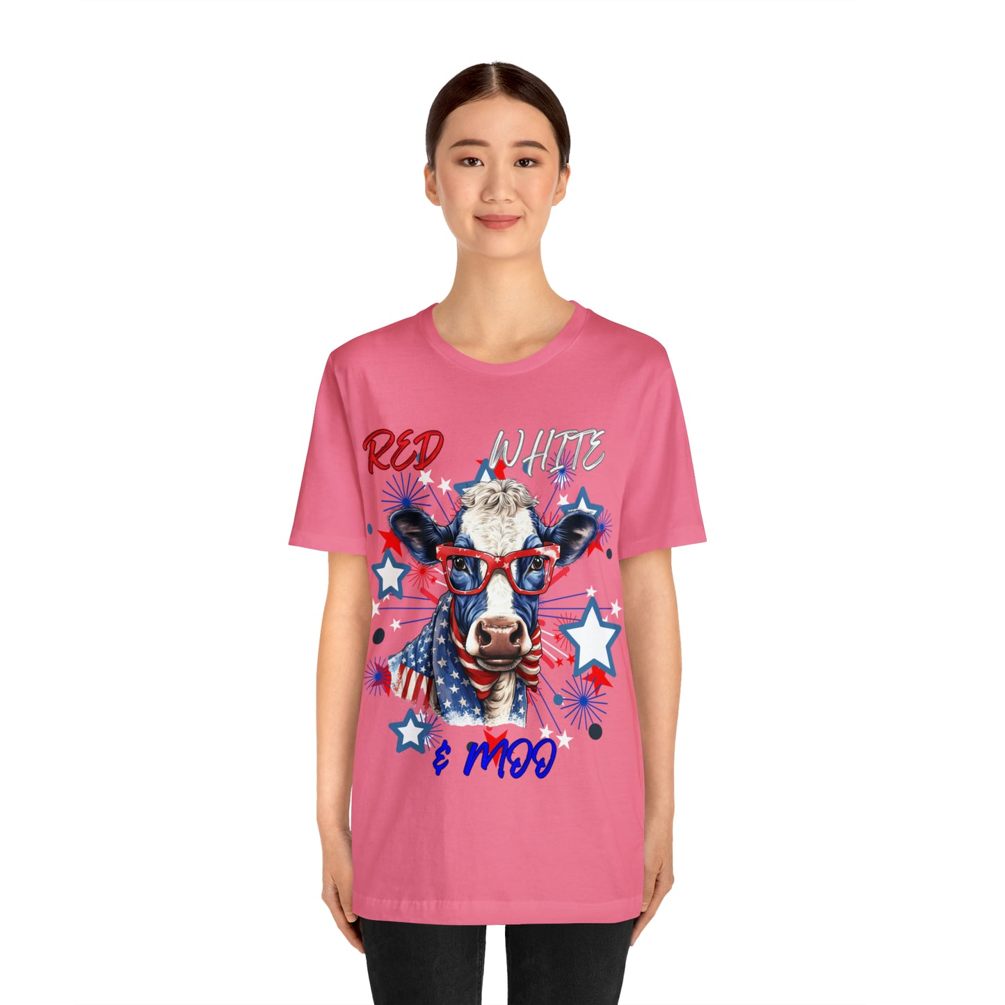 Red White & Moo One Sided Unisex Jersey Short Sleeve Tee (Printed on front)