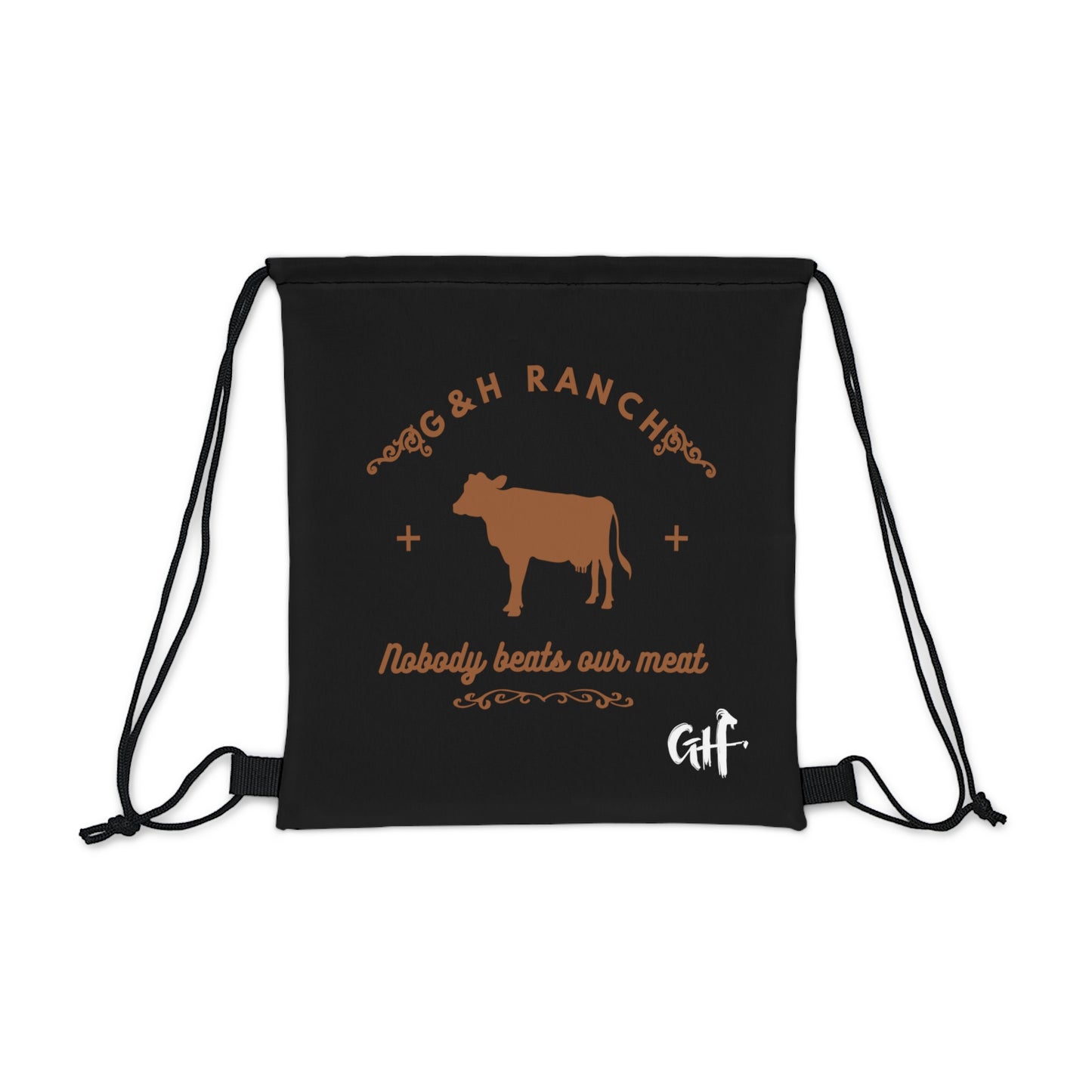 G & H Ranch Outdoor Drawstring Bag "Nobody beats our meat"