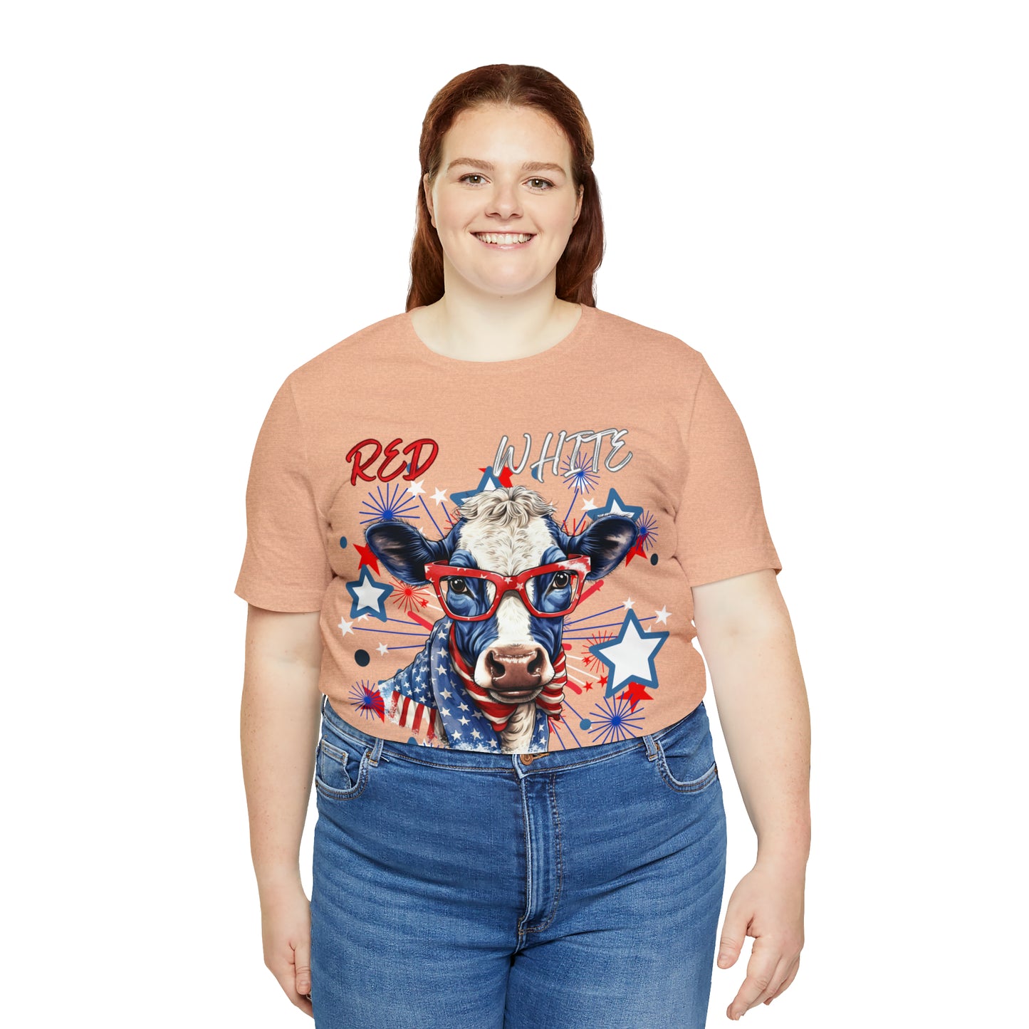 Red White & Moo One Sided Unisex Jersey Short Sleeve Tee (Printed on front)