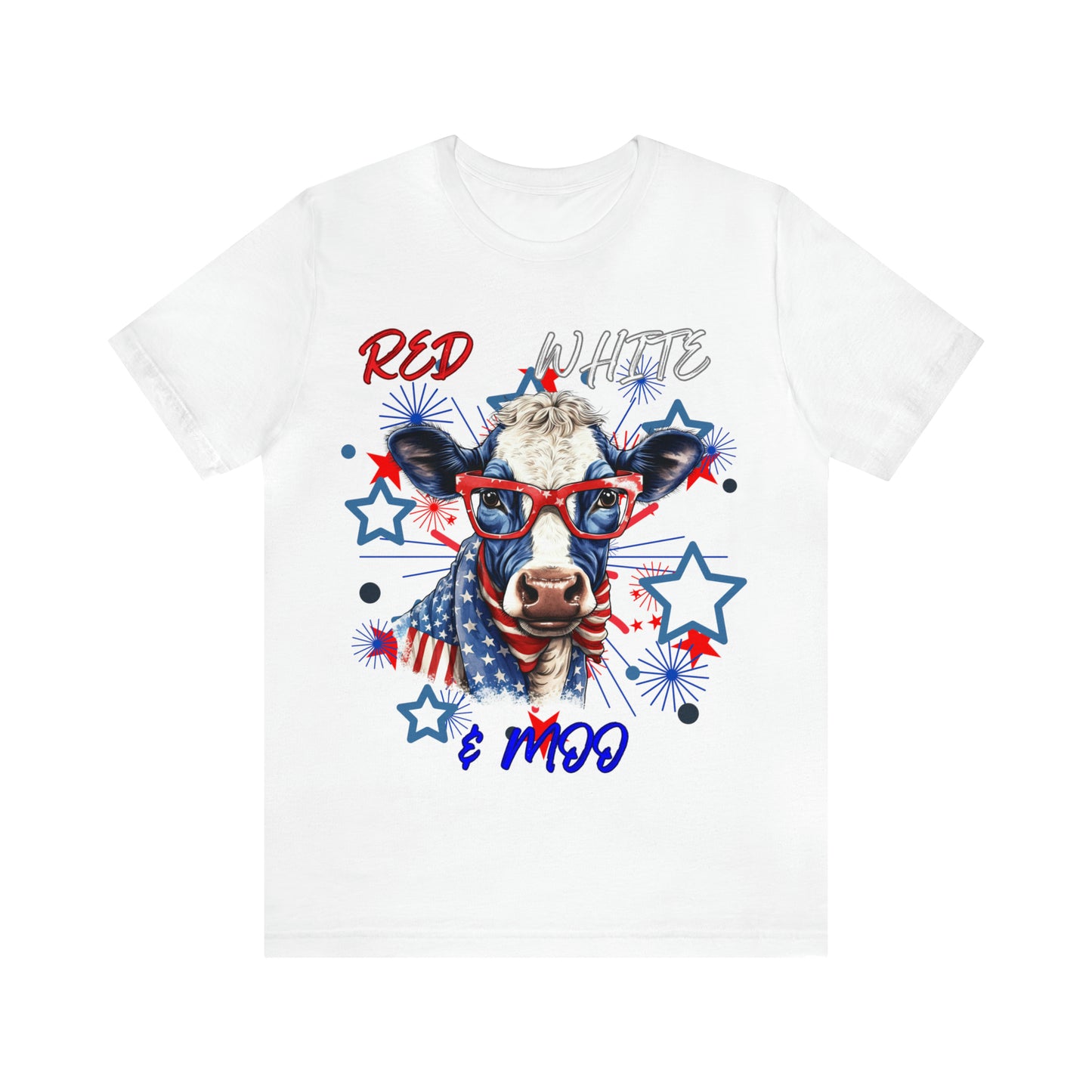 Red White & Moo One Sided Unisex Jersey Short Sleeve Tee (Printed on front)