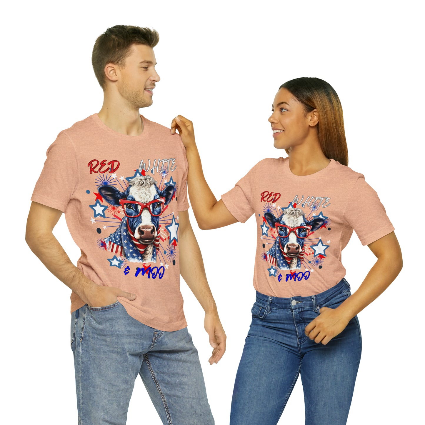 Red White & Moo One Sided Unisex Jersey Short Sleeve Tee (Printed on front)