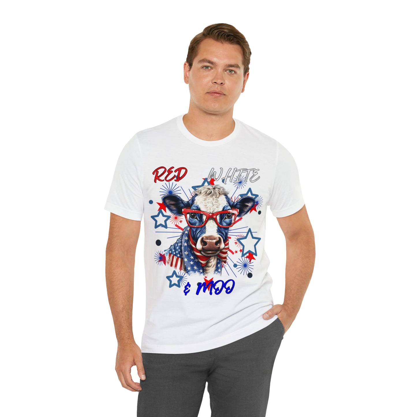 Red White & Moo One Sided Unisex Jersey Short Sleeve Tee (Printed on front)