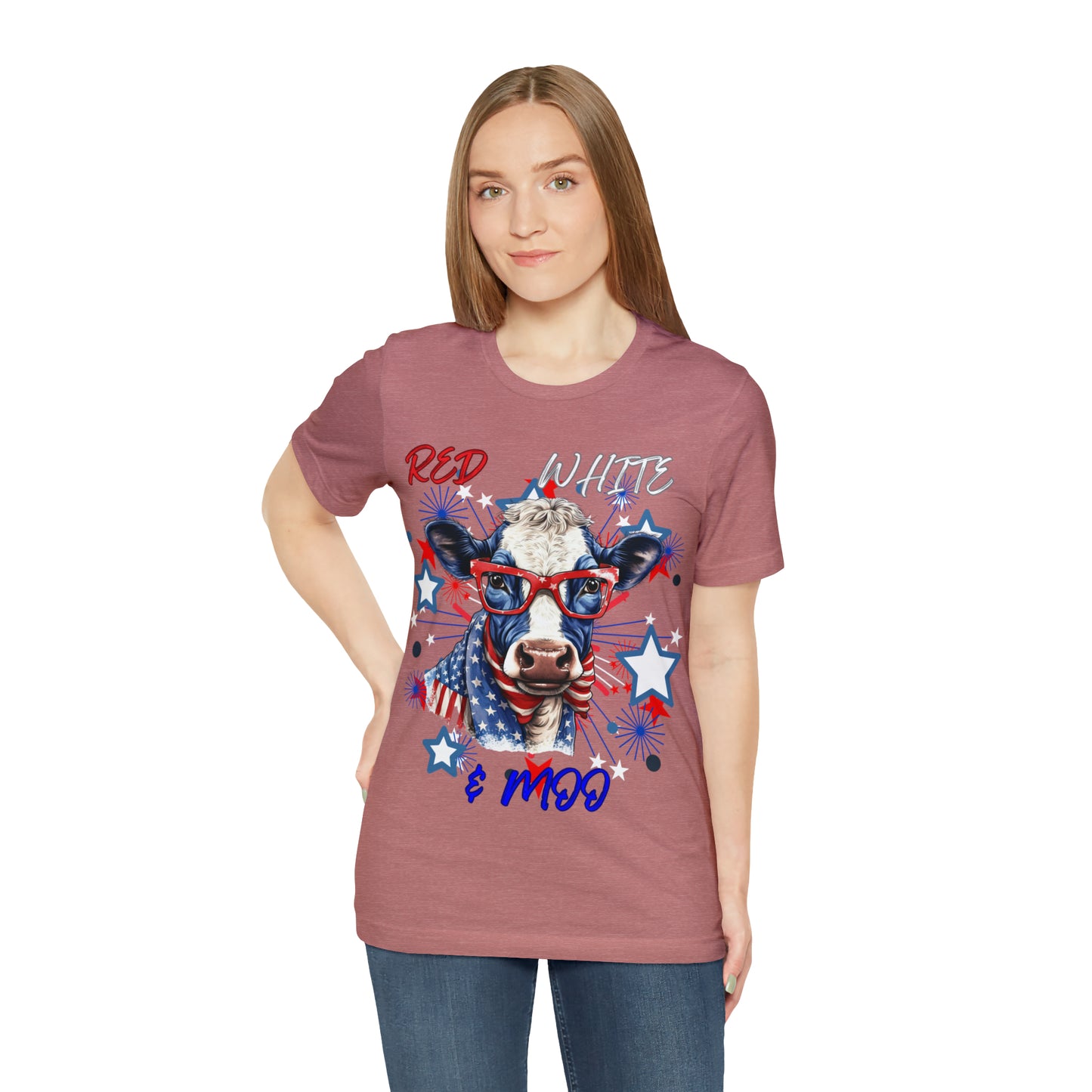 Red White & Moo One Sided Unisex Jersey Short Sleeve Tee (Printed on front)