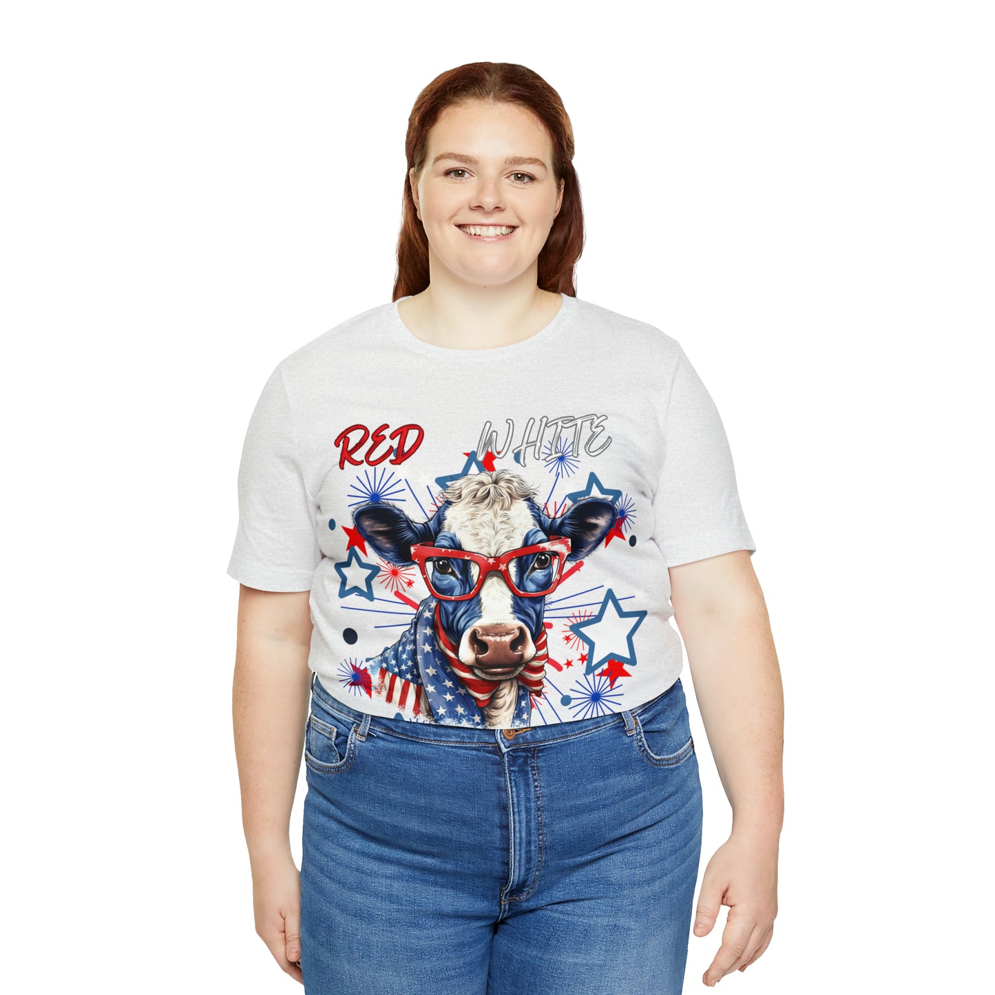 Red White & Moo One Sided Unisex Jersey Short Sleeve Tee (Printed on front)