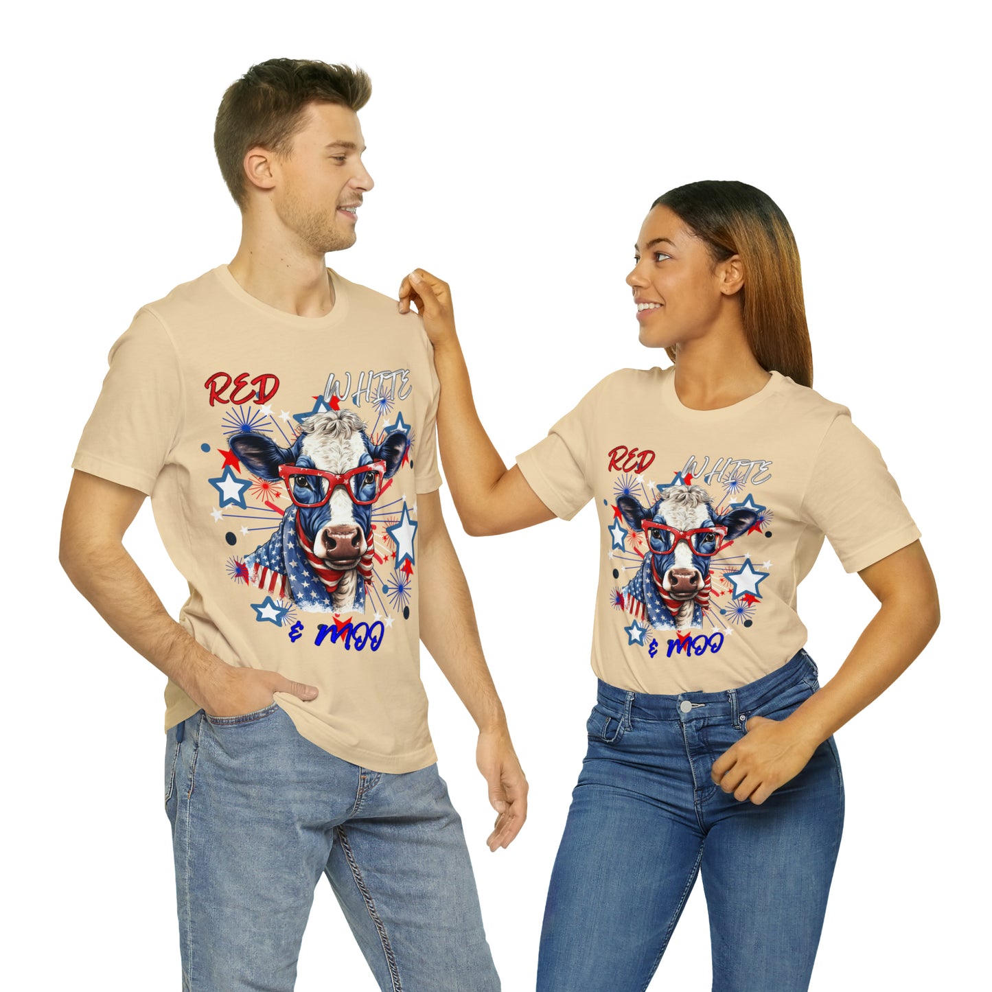 Red White & Moo One Sided Unisex Jersey Short Sleeve Tee (Printed on front)