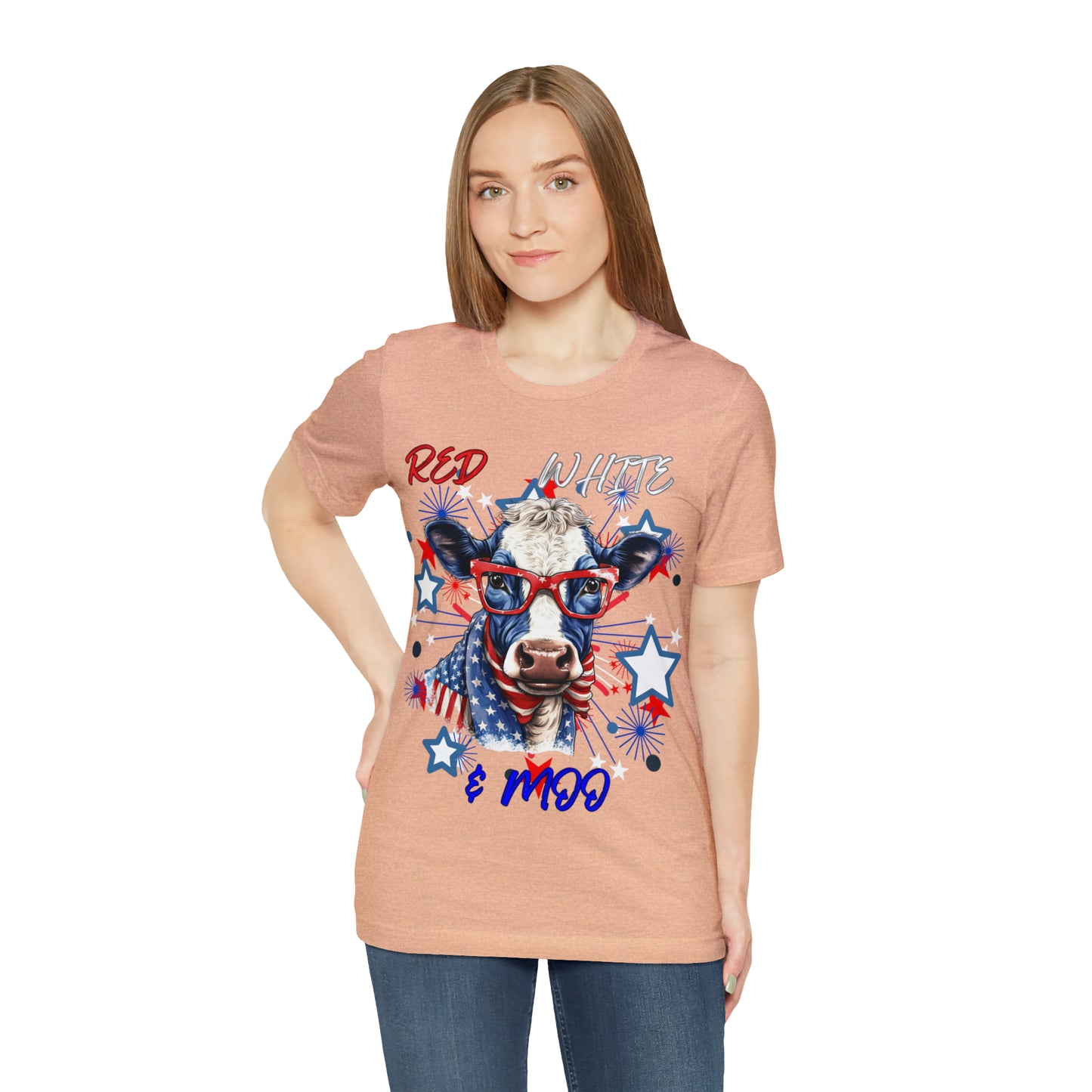 Red White & Moo One Sided Unisex Jersey Short Sleeve Tee (Printed on front)