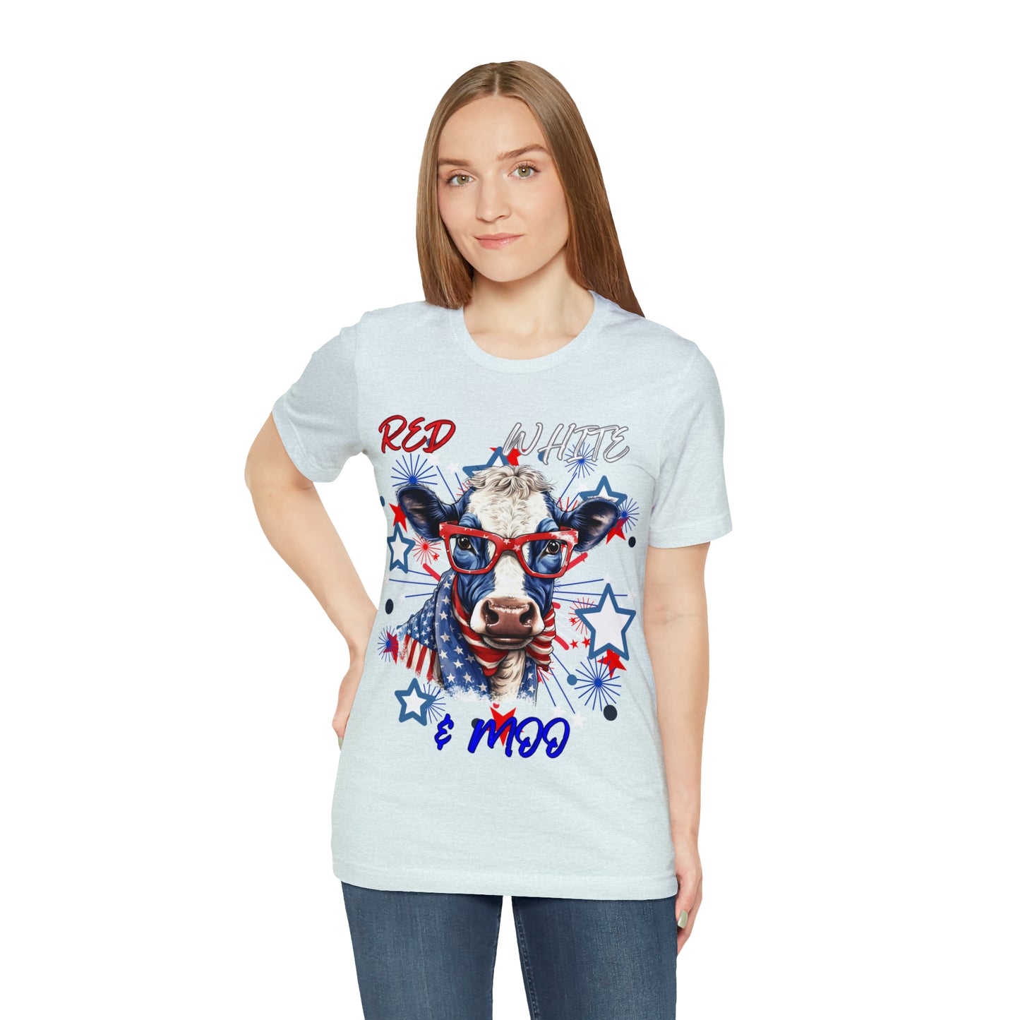 Red White & Moo One Sided Unisex Jersey Short Sleeve Tee (Printed on front)