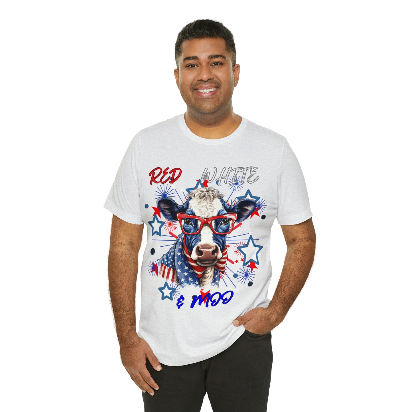 Red White & Moo One Sided Unisex Jersey Short Sleeve Tee (Printed on front)