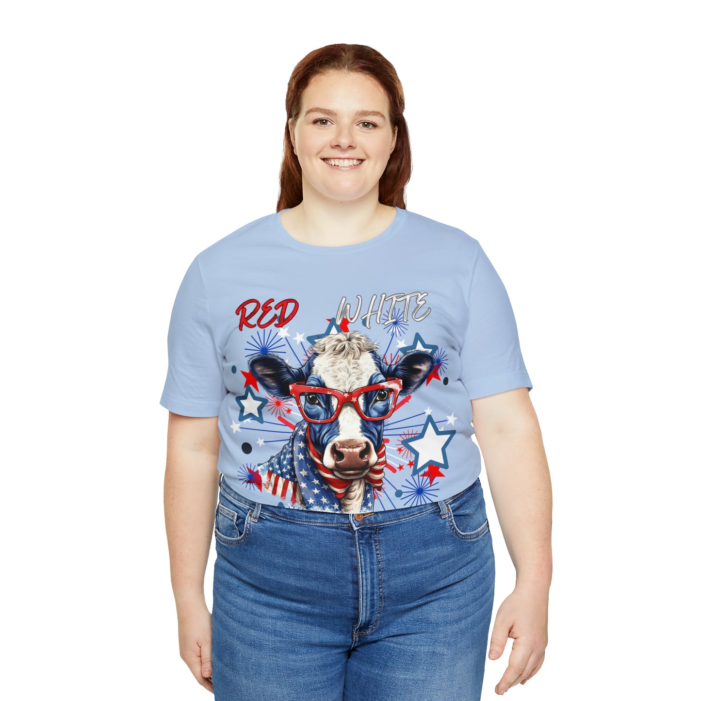 Red White & Moo One Sided Unisex Jersey Short Sleeve Tee (Printed on front)