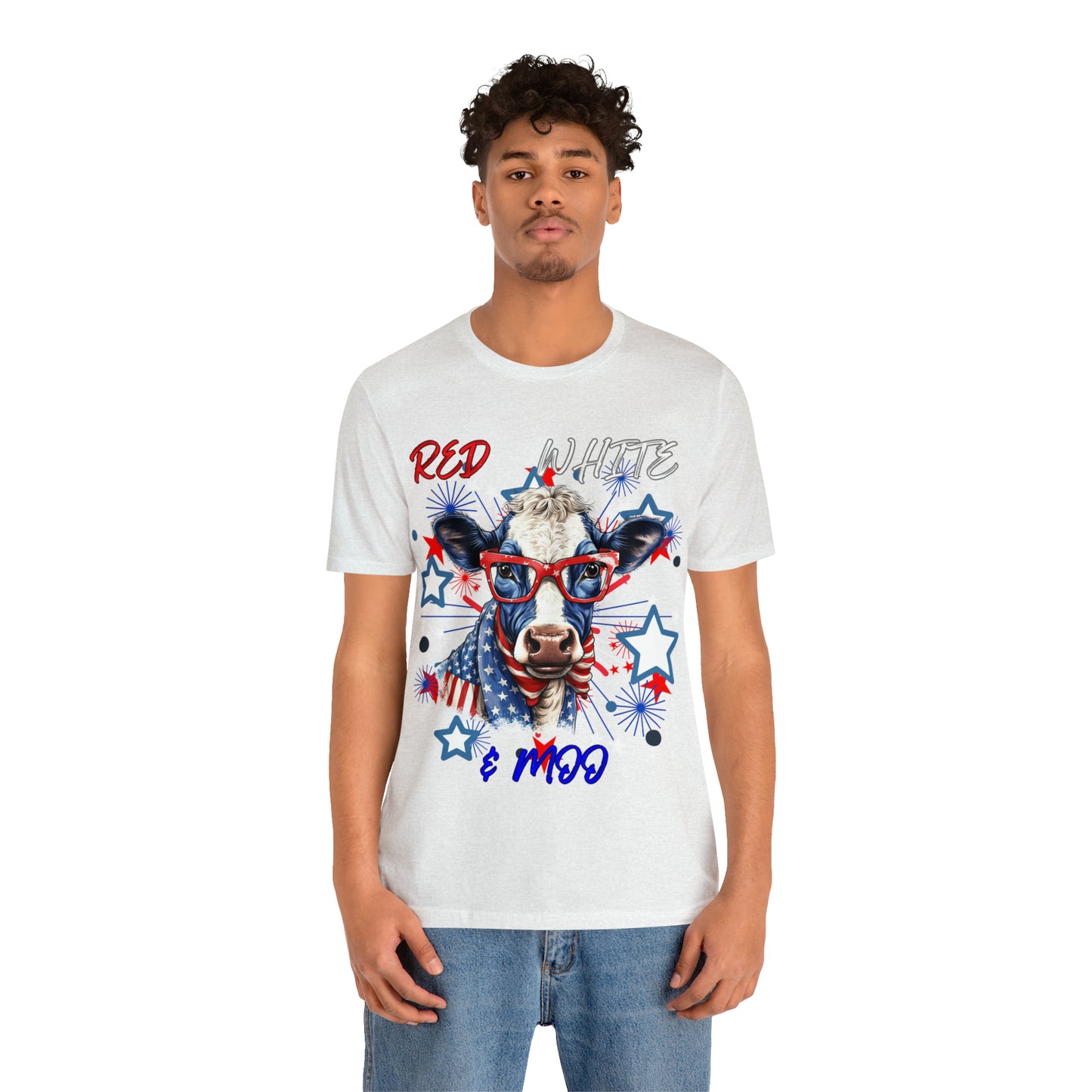 Red White & Moo One Sided Unisex Jersey Short Sleeve Tee (Printed on front)