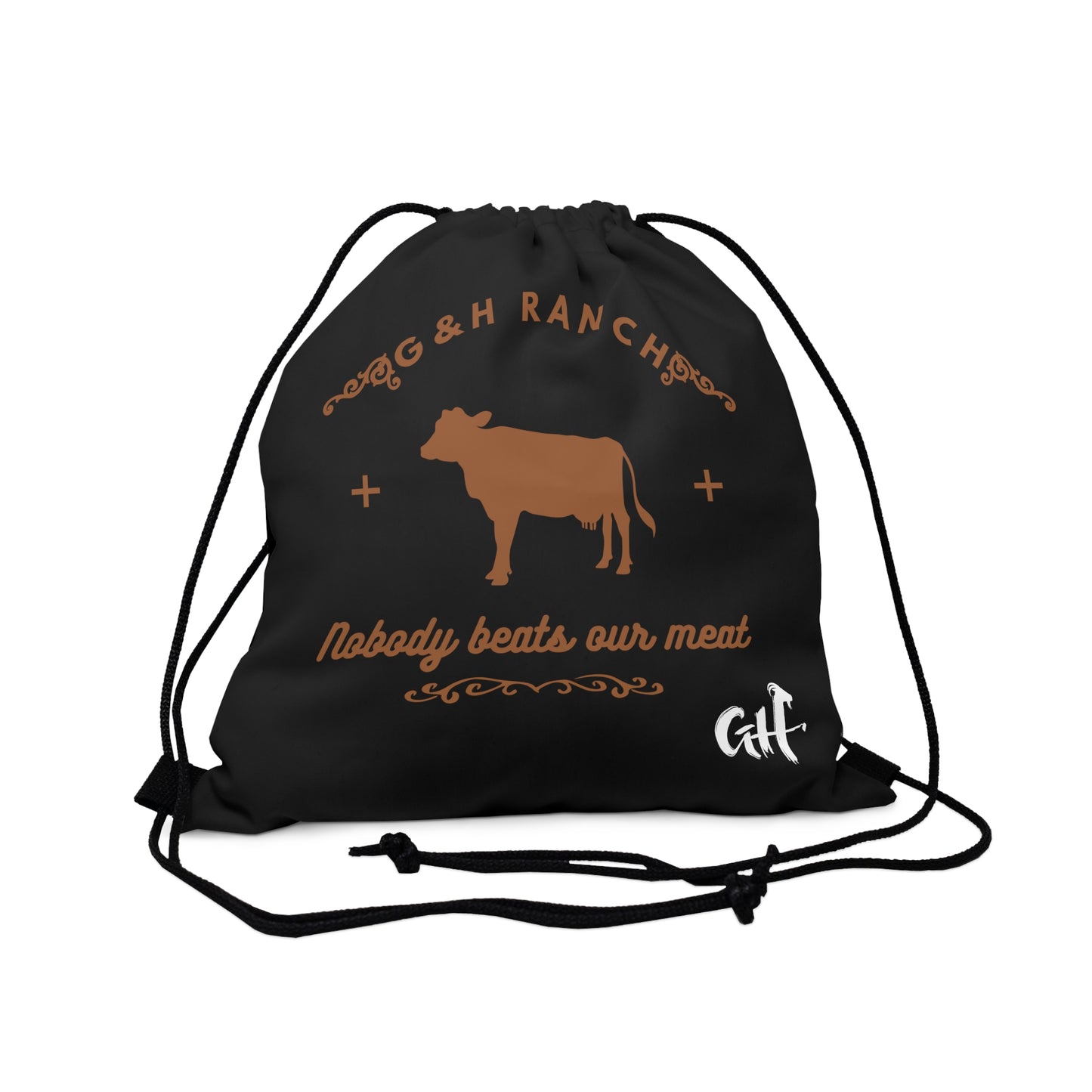 G & H Ranch Outdoor Drawstring Bag "Nobody beats our meat"