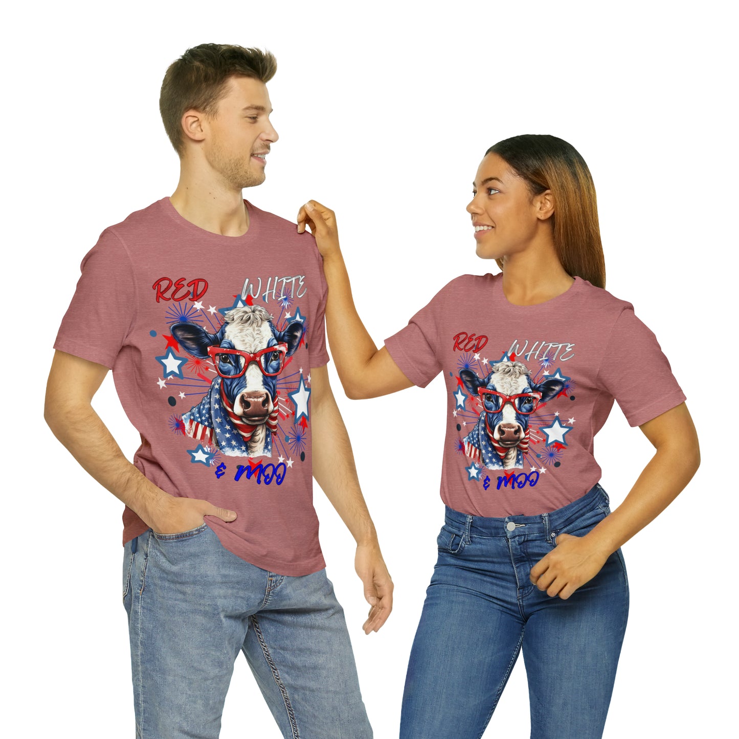 Red White & Moo One Sided Unisex Jersey Short Sleeve Tee (Printed on front)