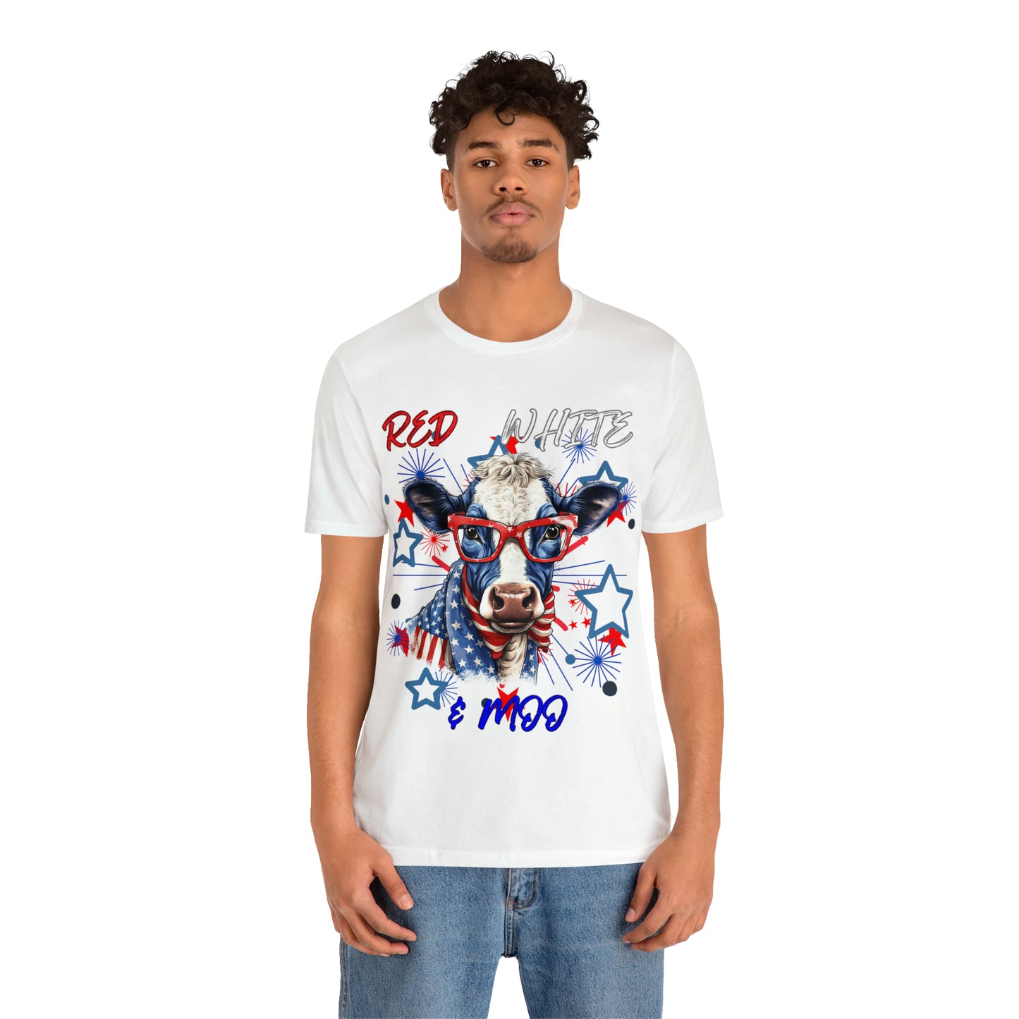 Red White & Moo One Sided Unisex Jersey Short Sleeve Tee (Printed on front)