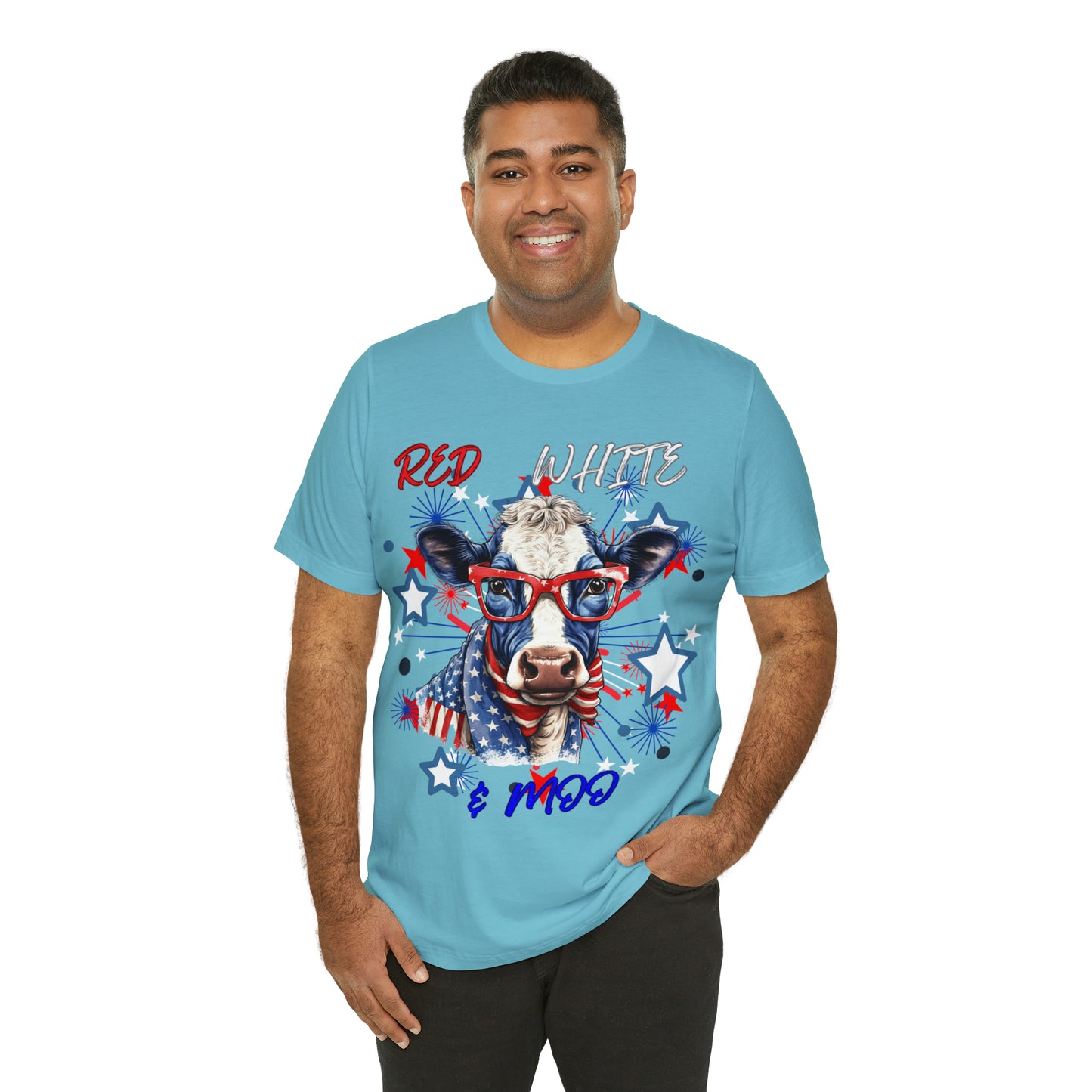 Red White & Moo One Sided Unisex Jersey Short Sleeve Tee (Printed on front)