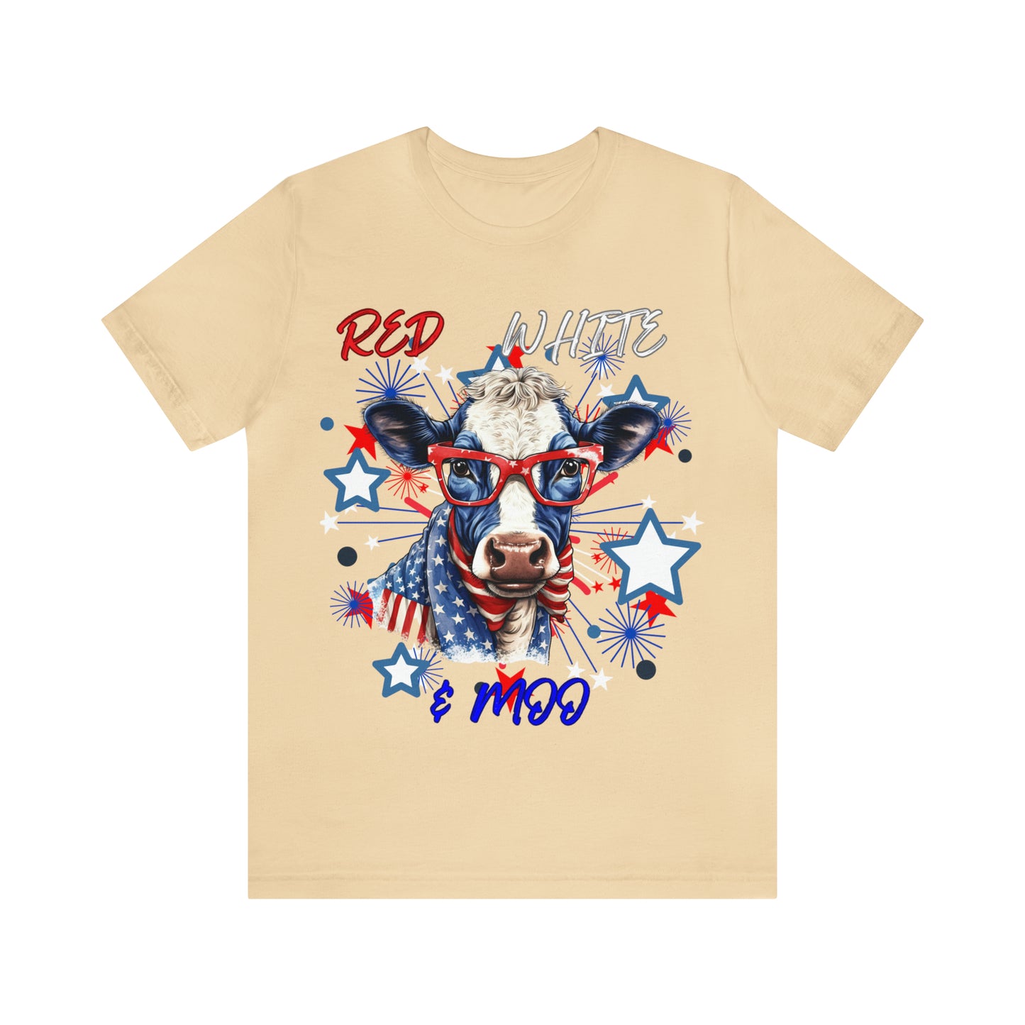 Red White & Moo One Sided Unisex Jersey Short Sleeve Tee (Printed on front)