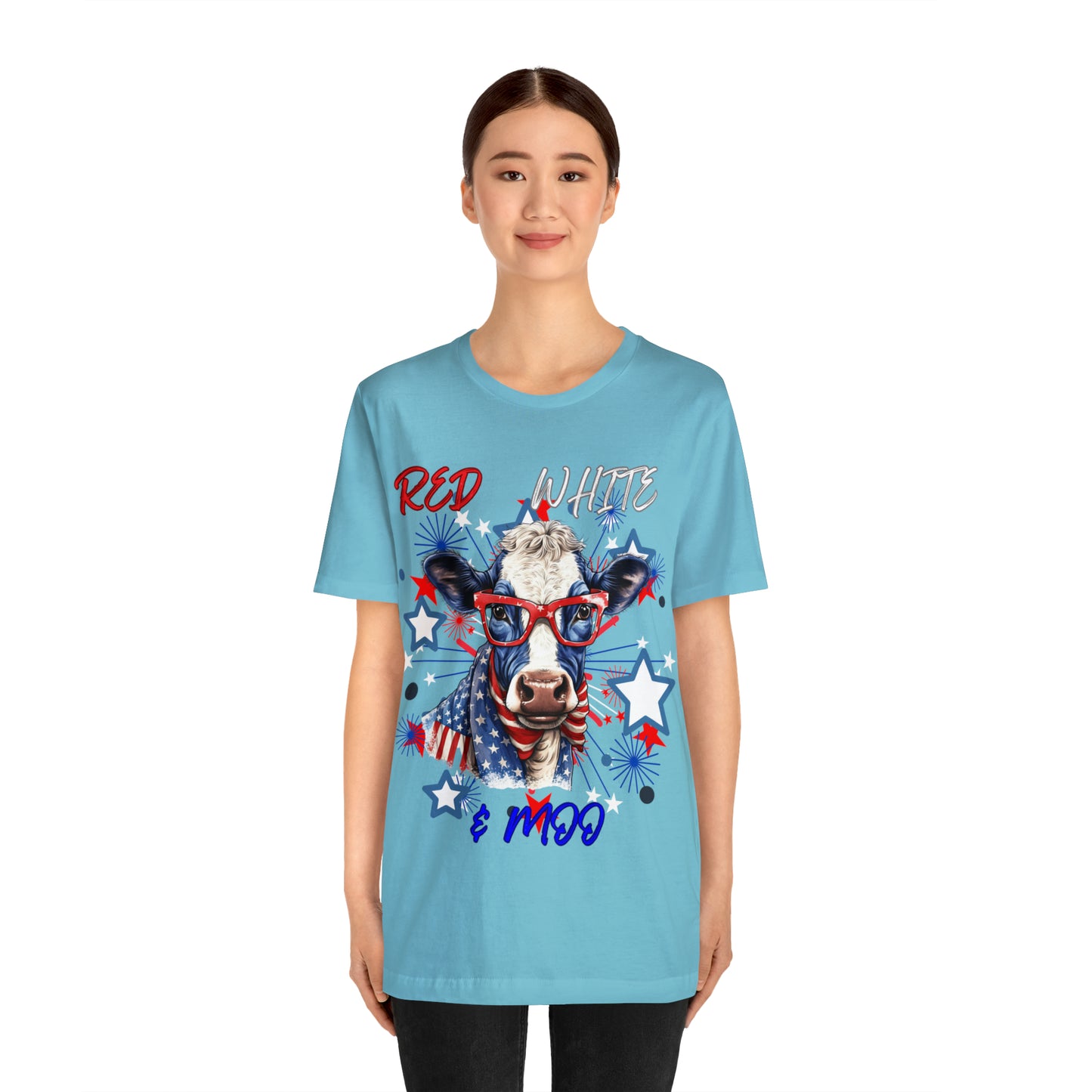 Red White & Moo One Sided Unisex Jersey Short Sleeve Tee (Printed on front)