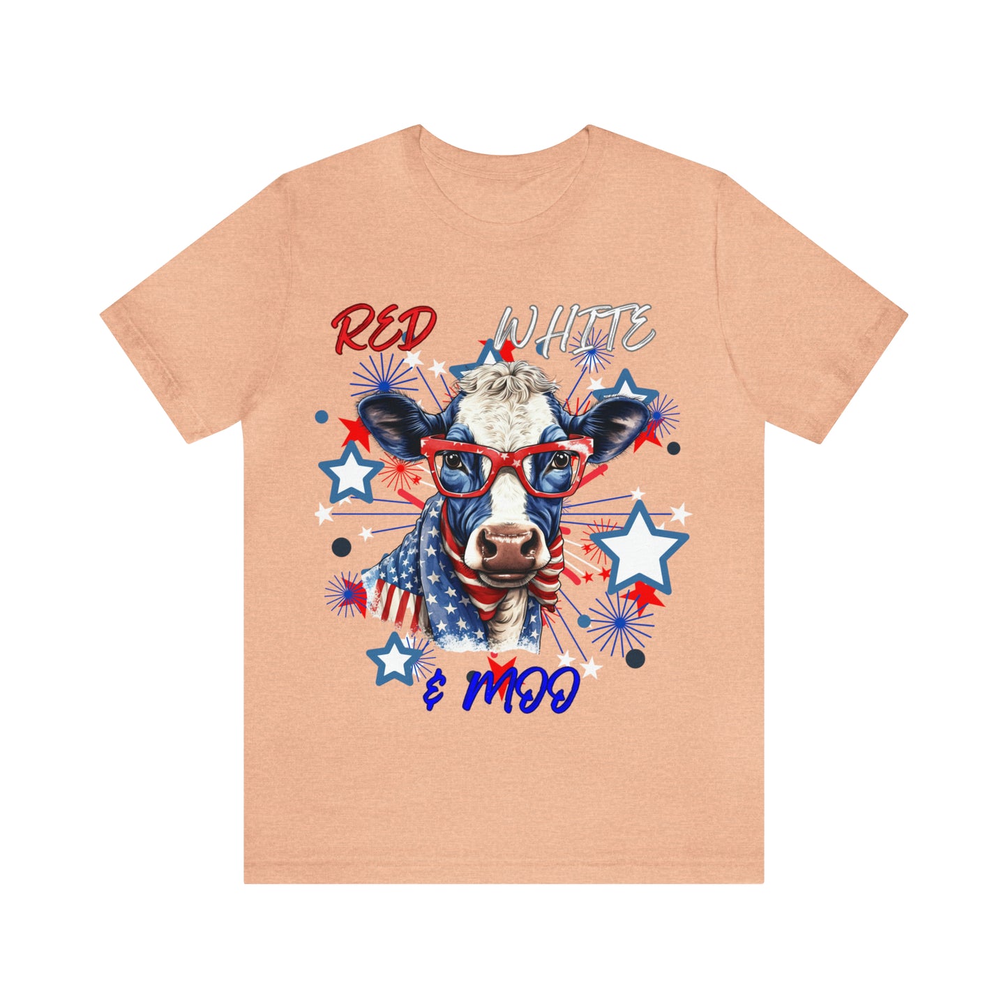 Red White & Moo One Sided Unisex Jersey Short Sleeve Tee (Printed on front)