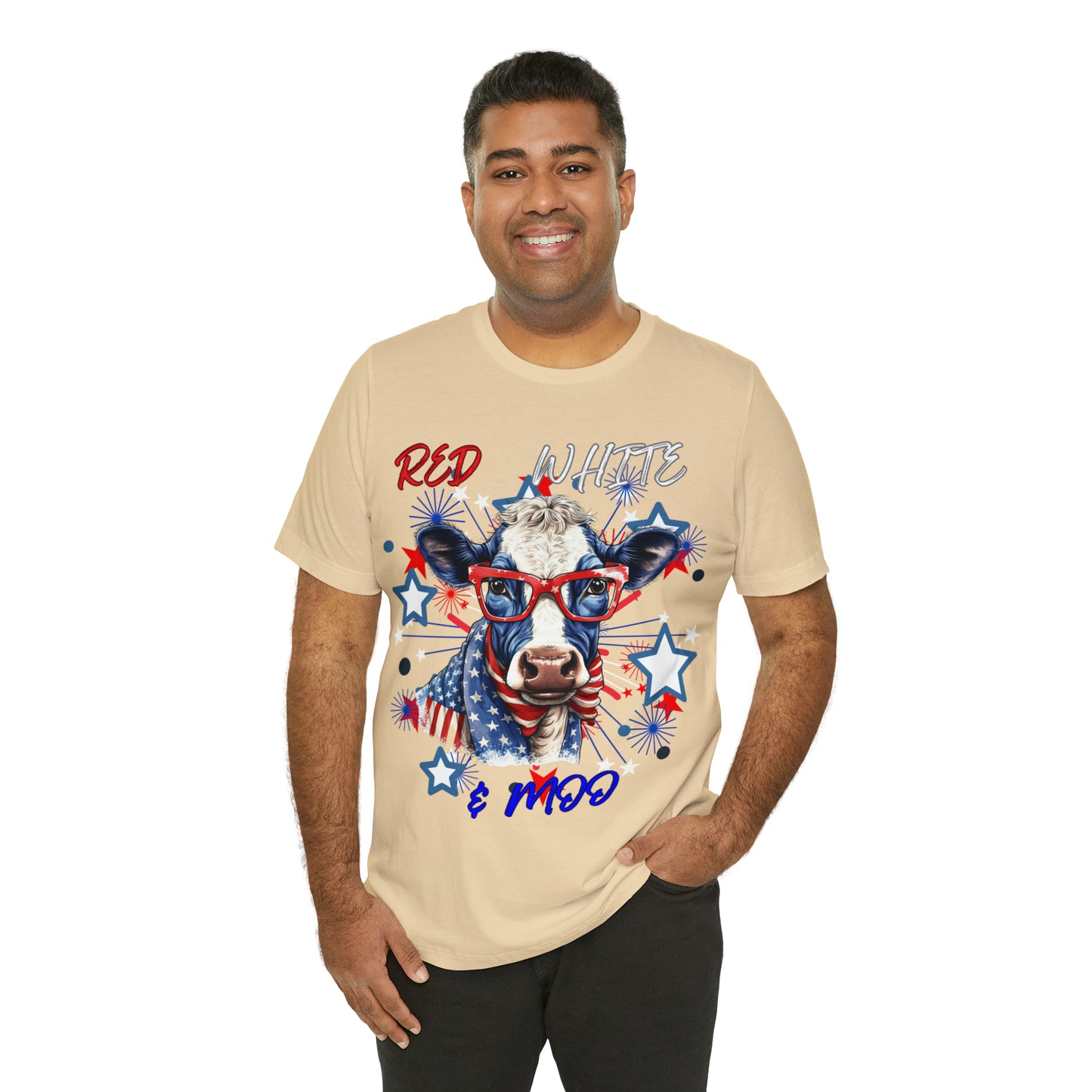 Red White & Moo One Sided Unisex Jersey Short Sleeve Tee (Printed on front)