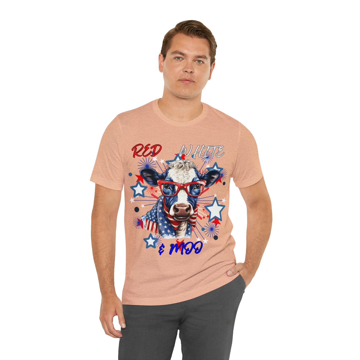 Red White & Moo One Sided Unisex Jersey Short Sleeve Tee (Printed on front)