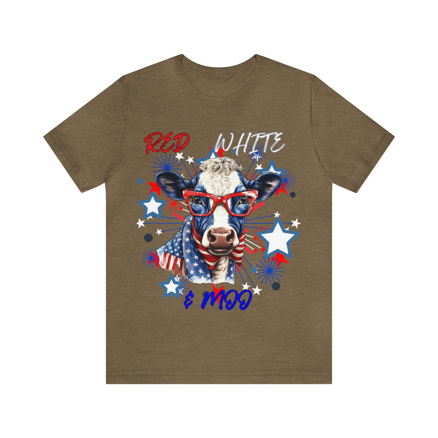 Red White & Moo One Sided Unisex Jersey Short Sleeve Tee (Printed on front)