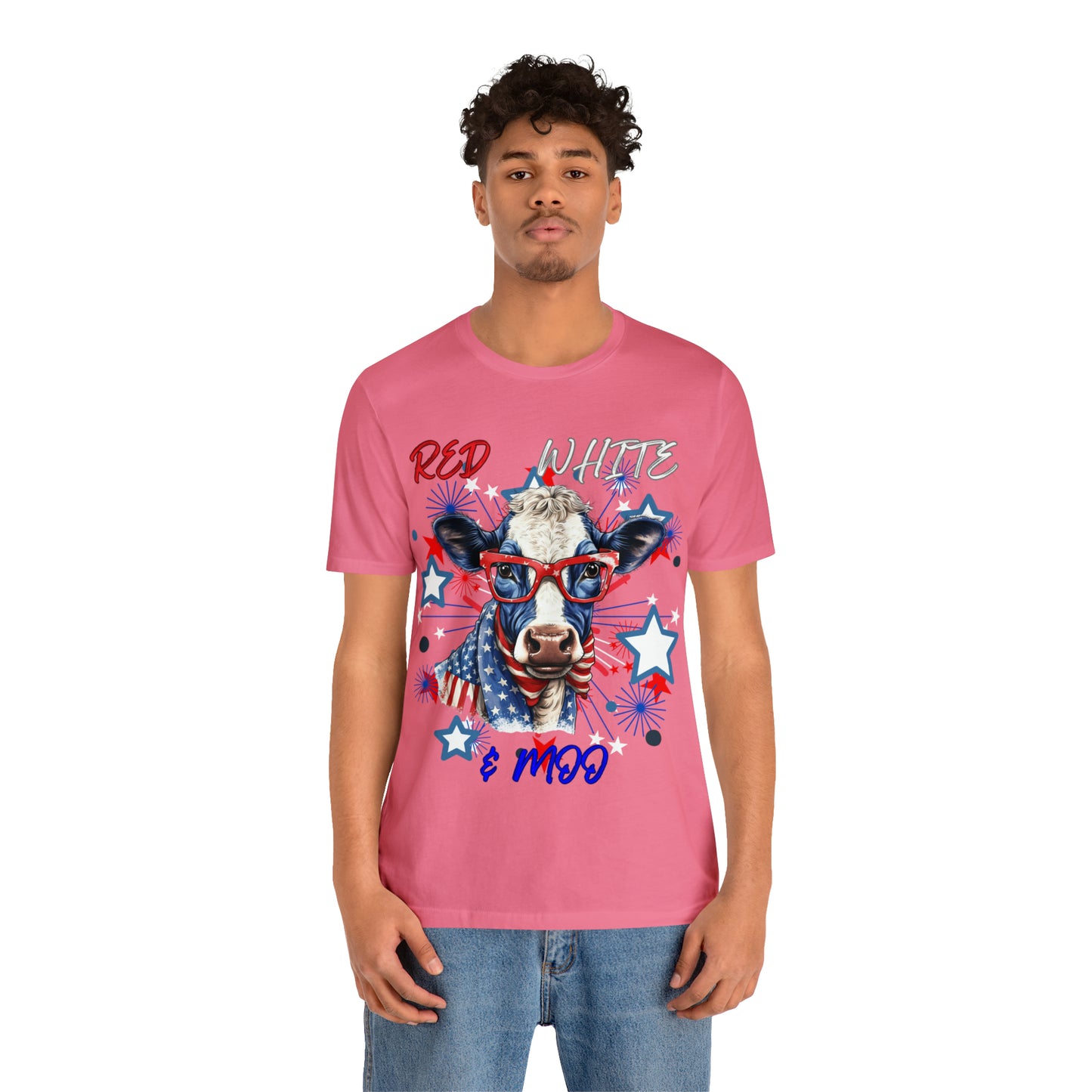 Red White & Moo One Sided Unisex Jersey Short Sleeve Tee (Printed on front)