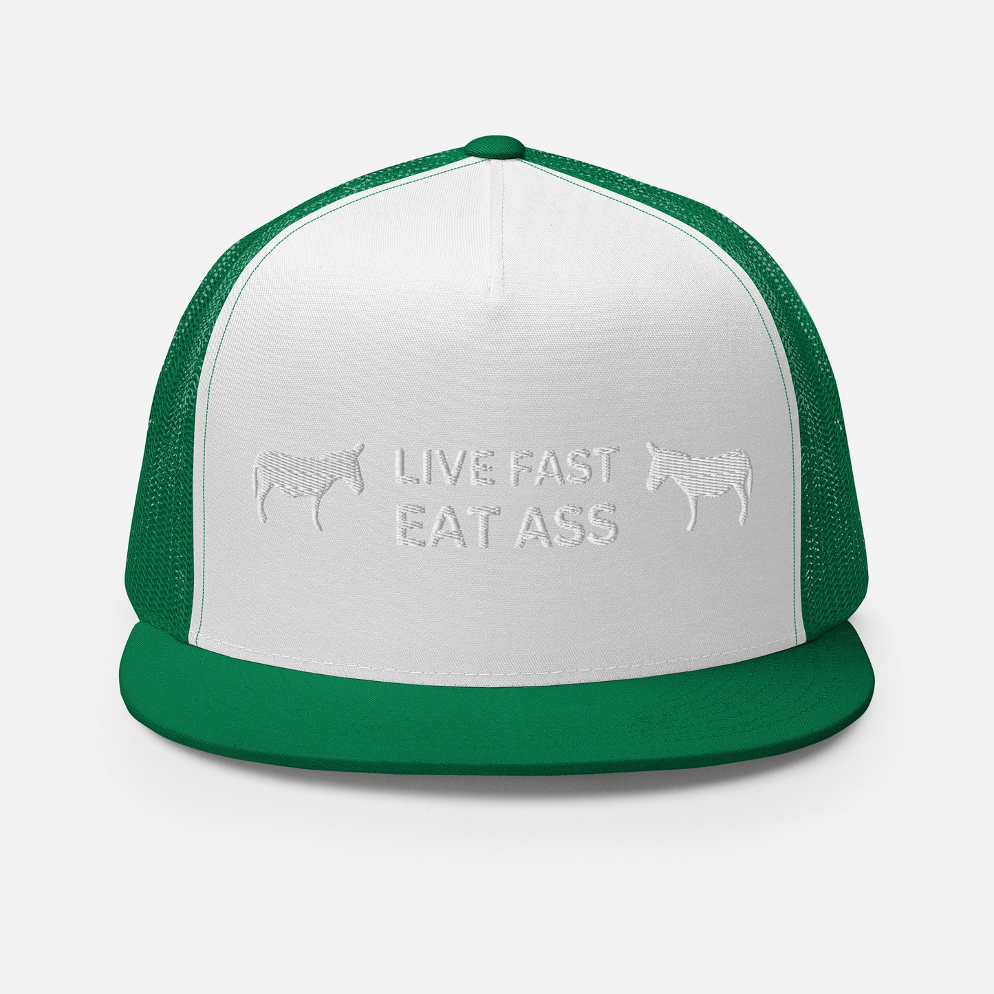 Funny Farming Trucker Cap Hat Live Fast Eat Ass Donkey