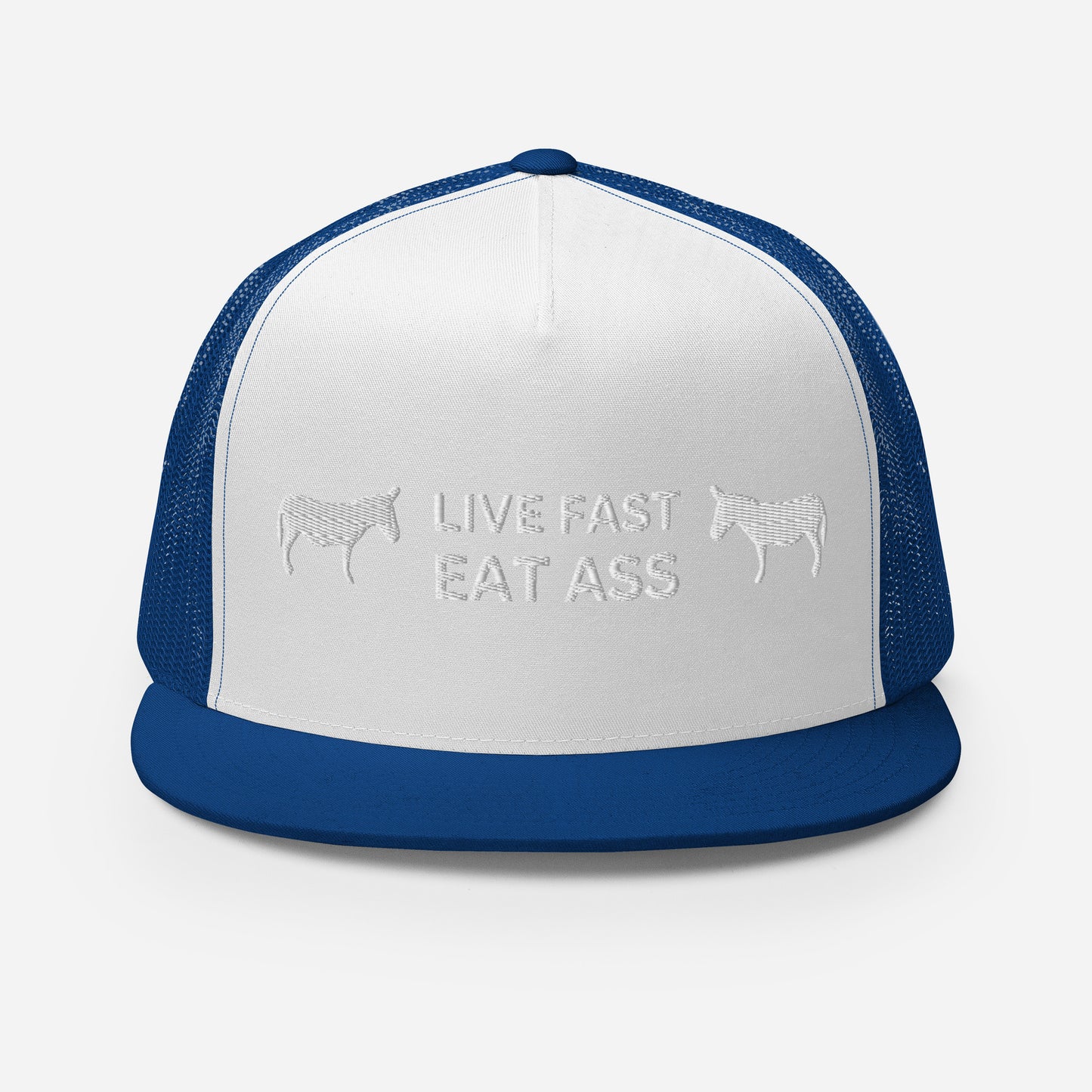 Funny Farming Trucker Cap Hat Live Fast Eat Ass Donkey