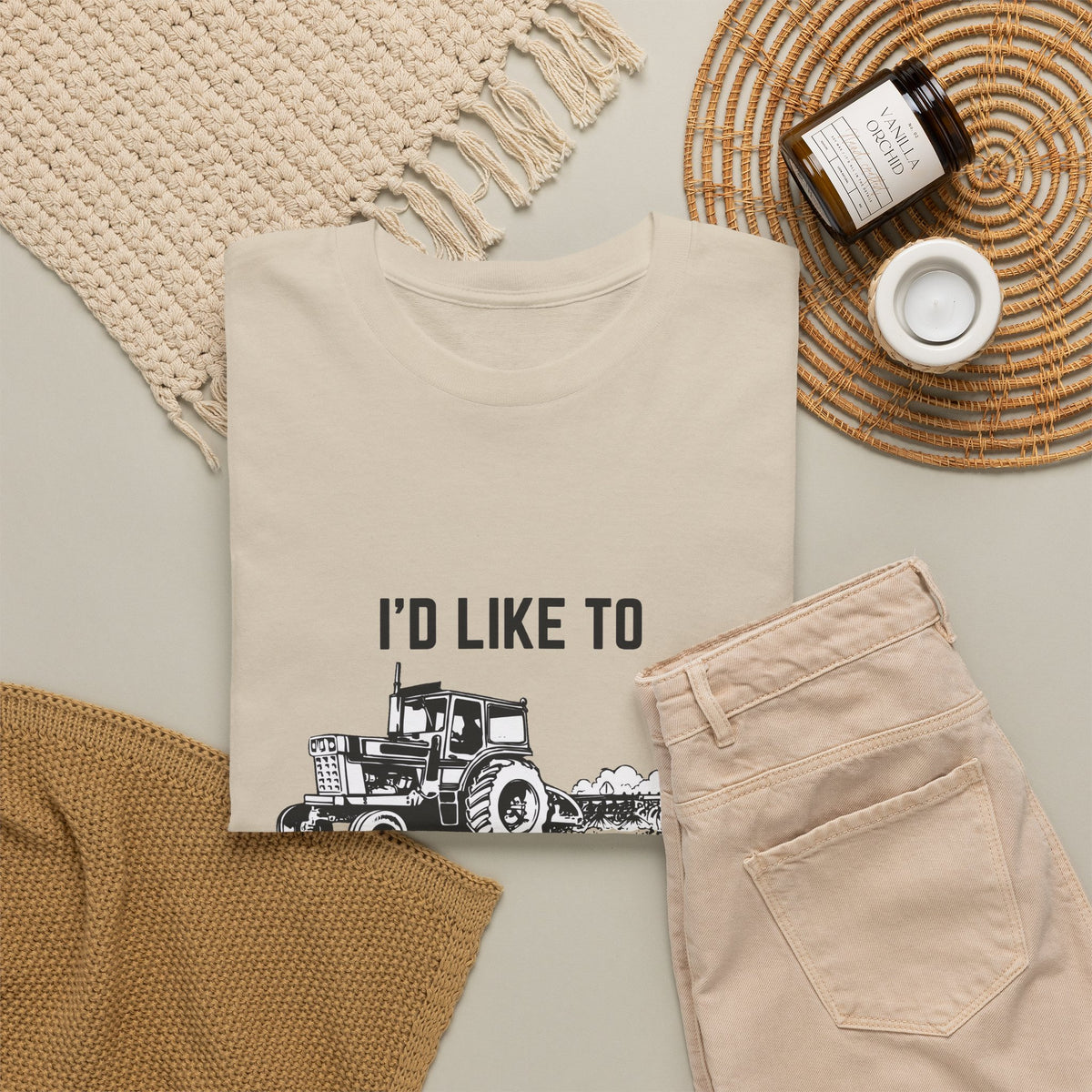 I’d Like to Plow Your Field Funny Tractor T-Shirt
