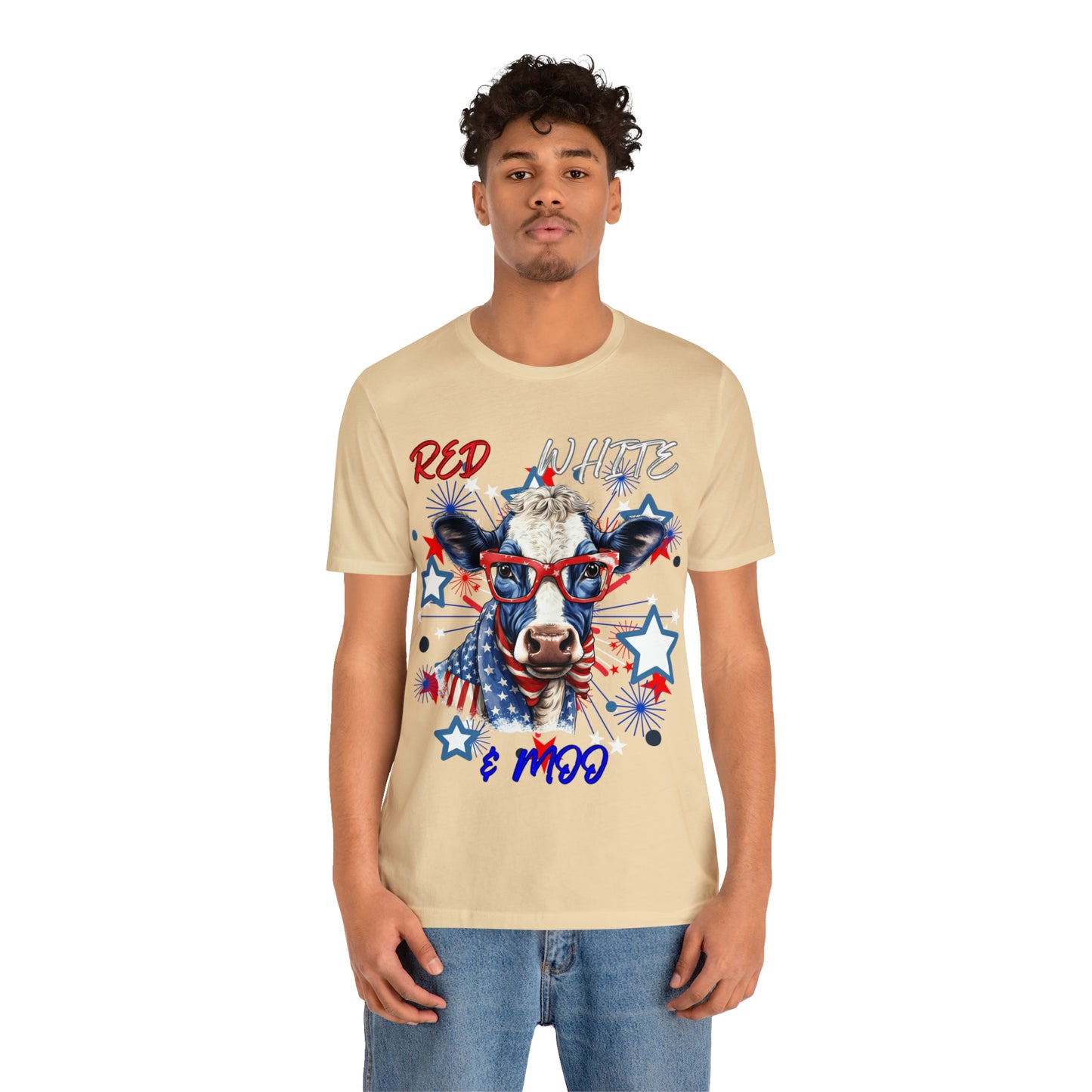 Red White & Moo One Sided Unisex Jersey Short Sleeve Tee (Printed on front)