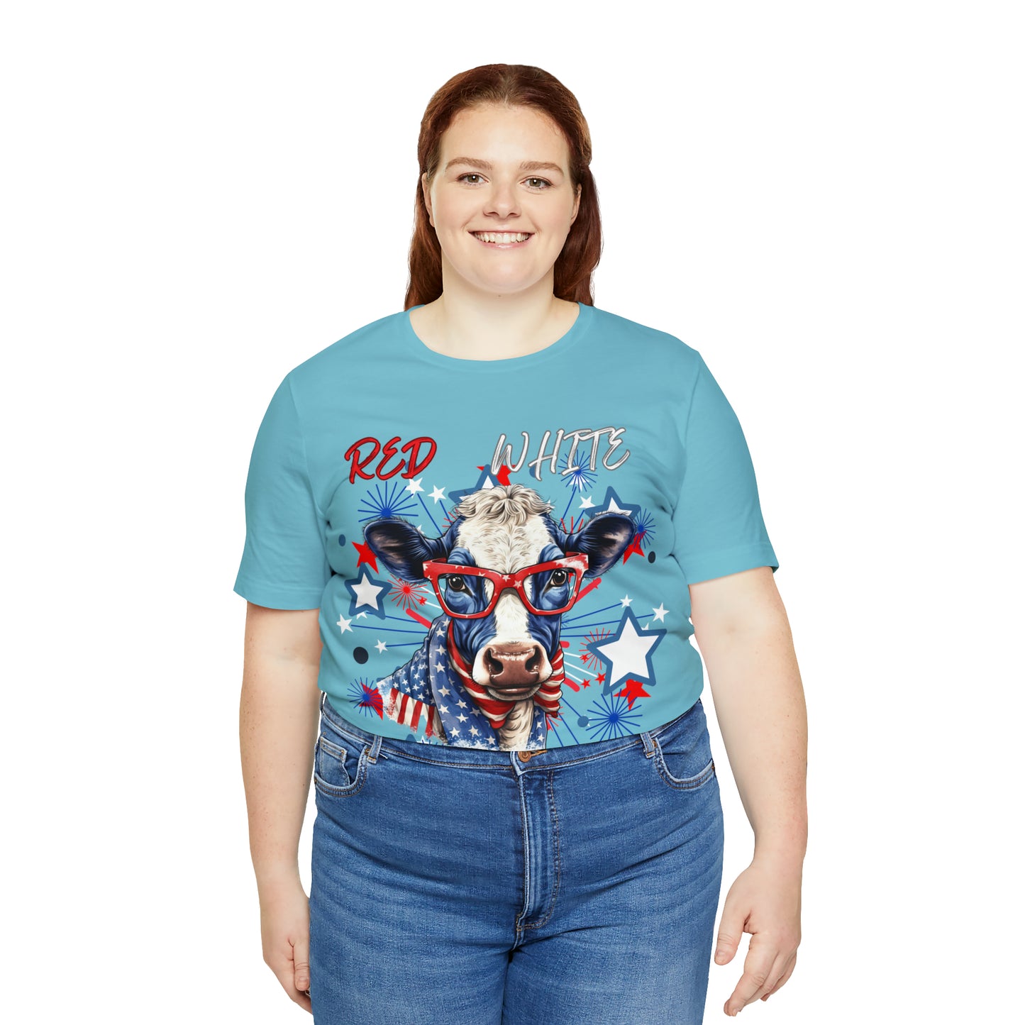 Red White & Moo One Sided Unisex Jersey Short Sleeve Tee (Printed on front)