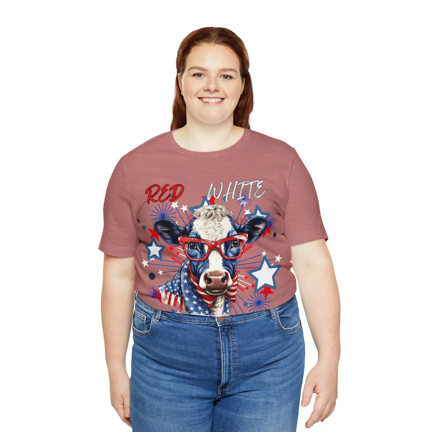 Red White & Moo One Sided Unisex Jersey Short Sleeve Tee (Printed on front)